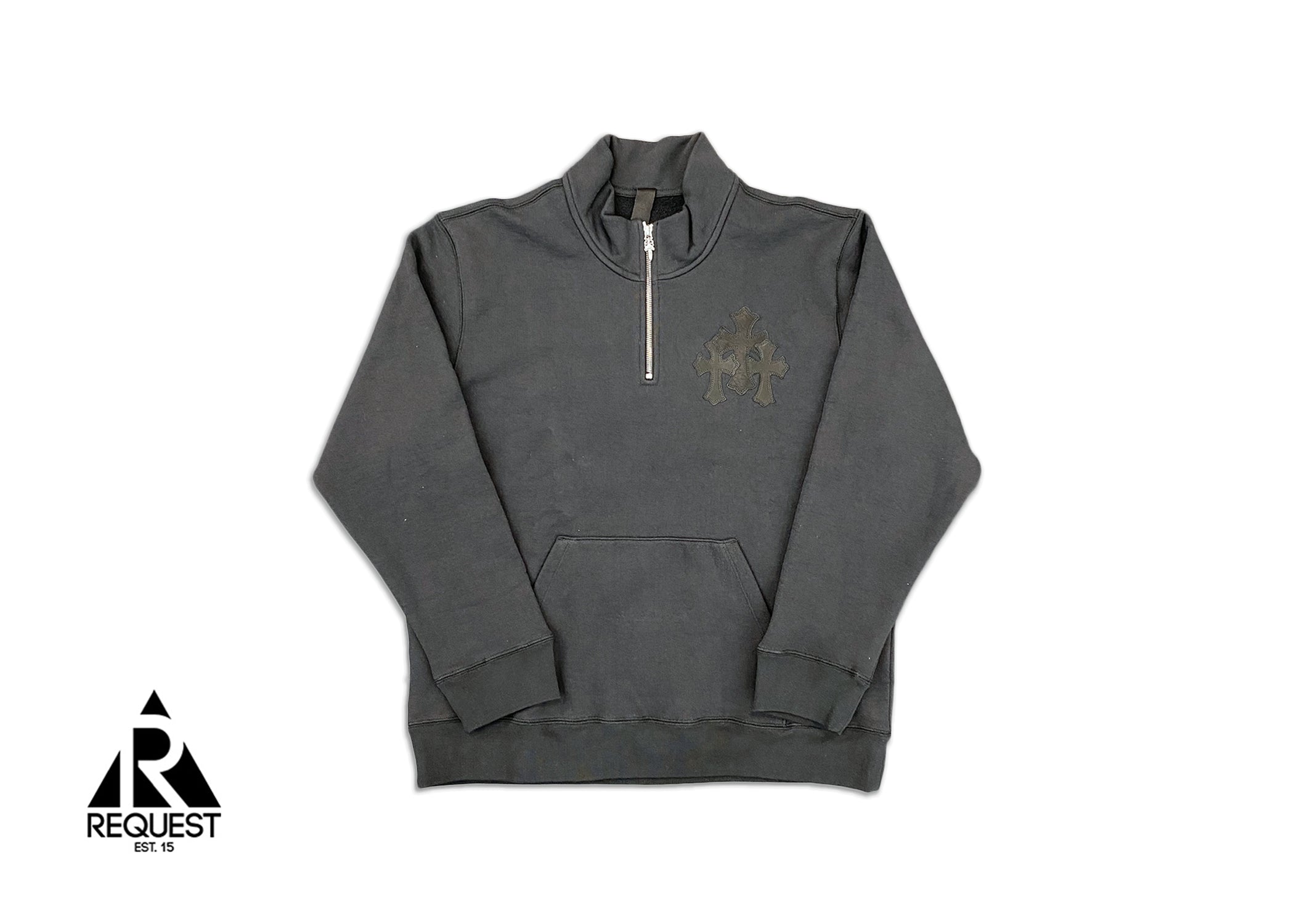 Zip Up Fleece Chrome Hearts Grey Hoodie - HJacket