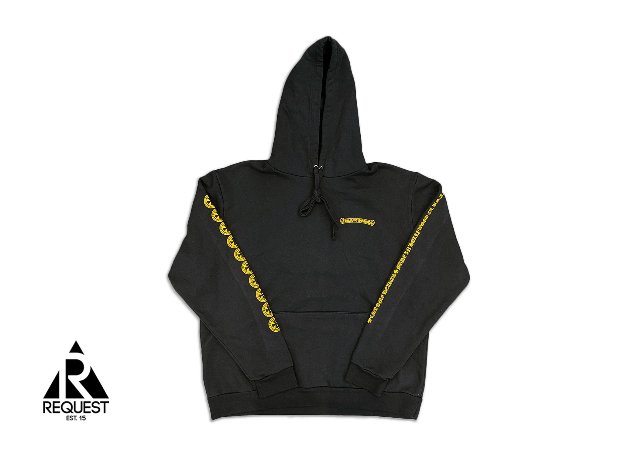 Chrome Hearts Hollywood Yellow Plus Cross Hoodie "Black"