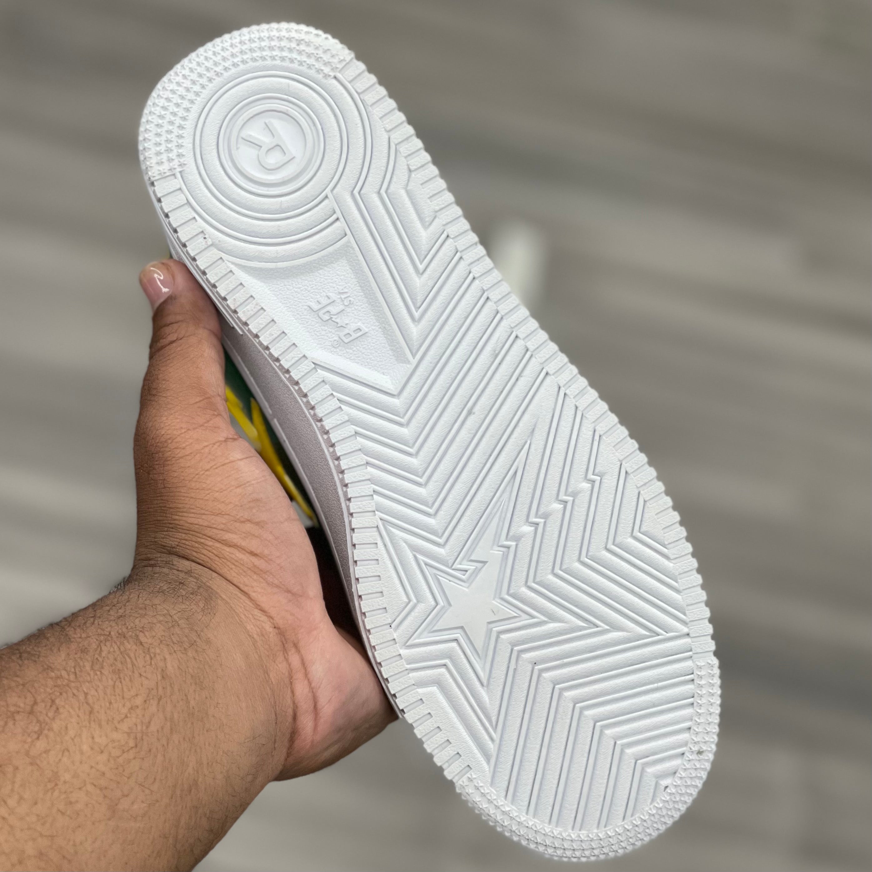 Bapesta Low “Green Yellow & Blue”