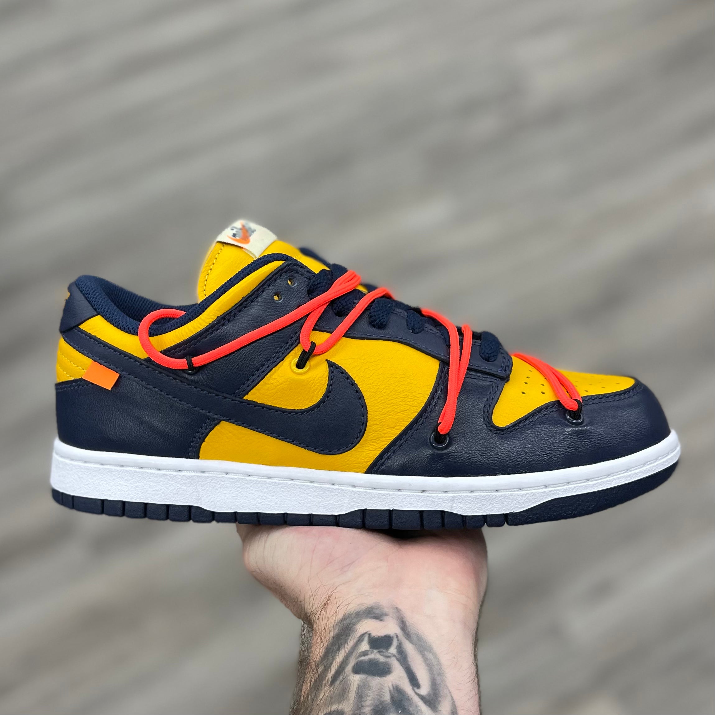 Nike Dunk Low “Off-White University Gold Midnight Navy”