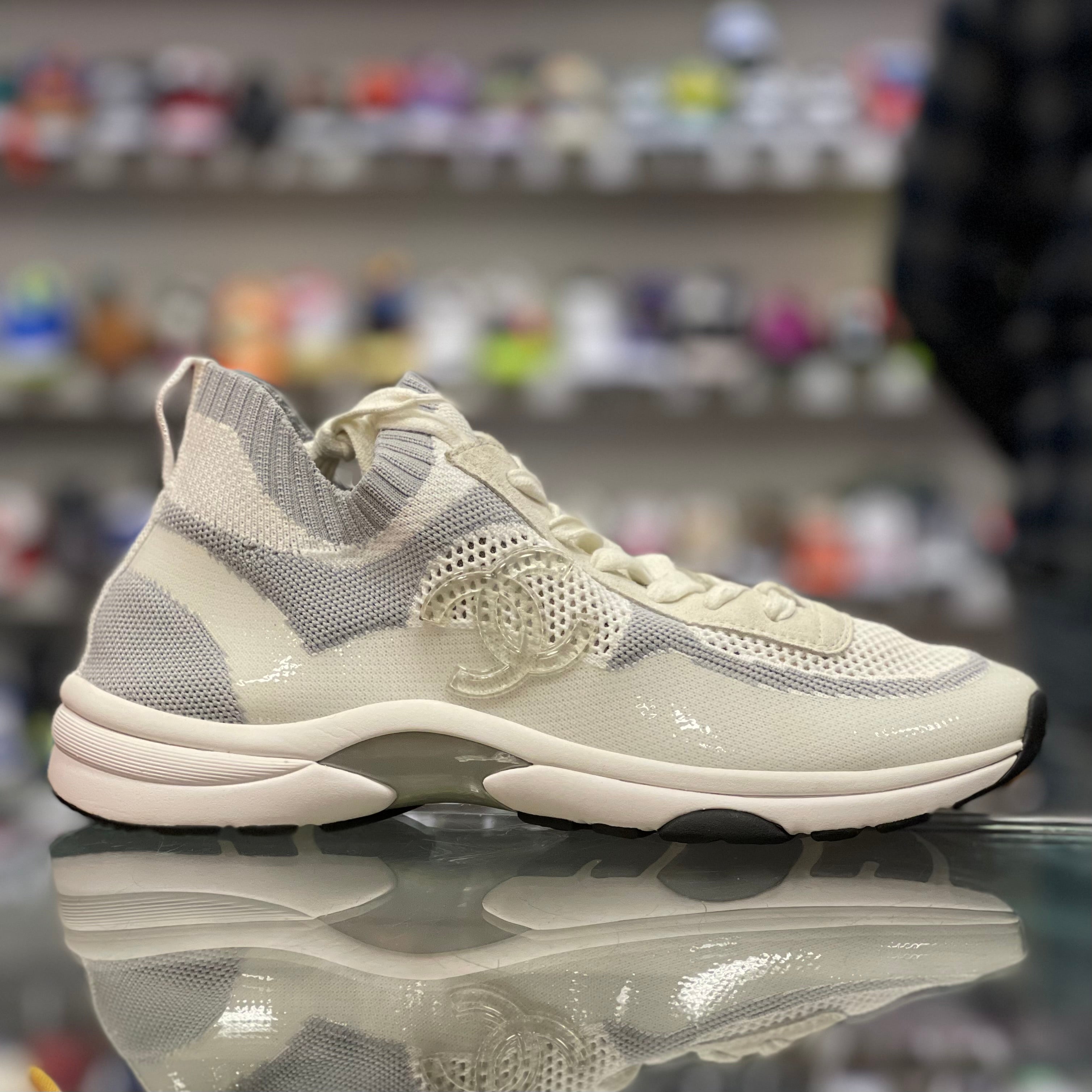 Chanel Sock Trainer “Grey White”