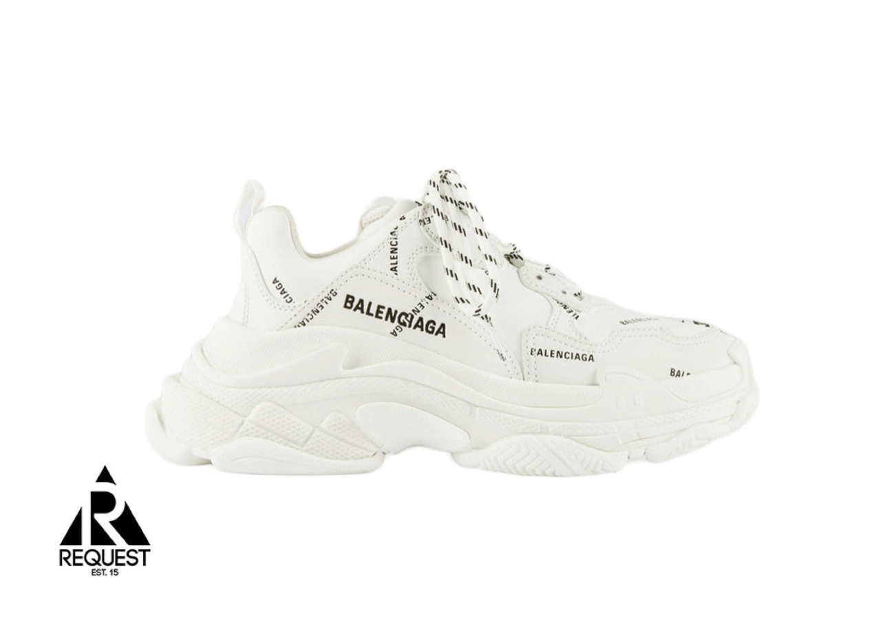 Balenciaga Triple S “All Over Logo White”