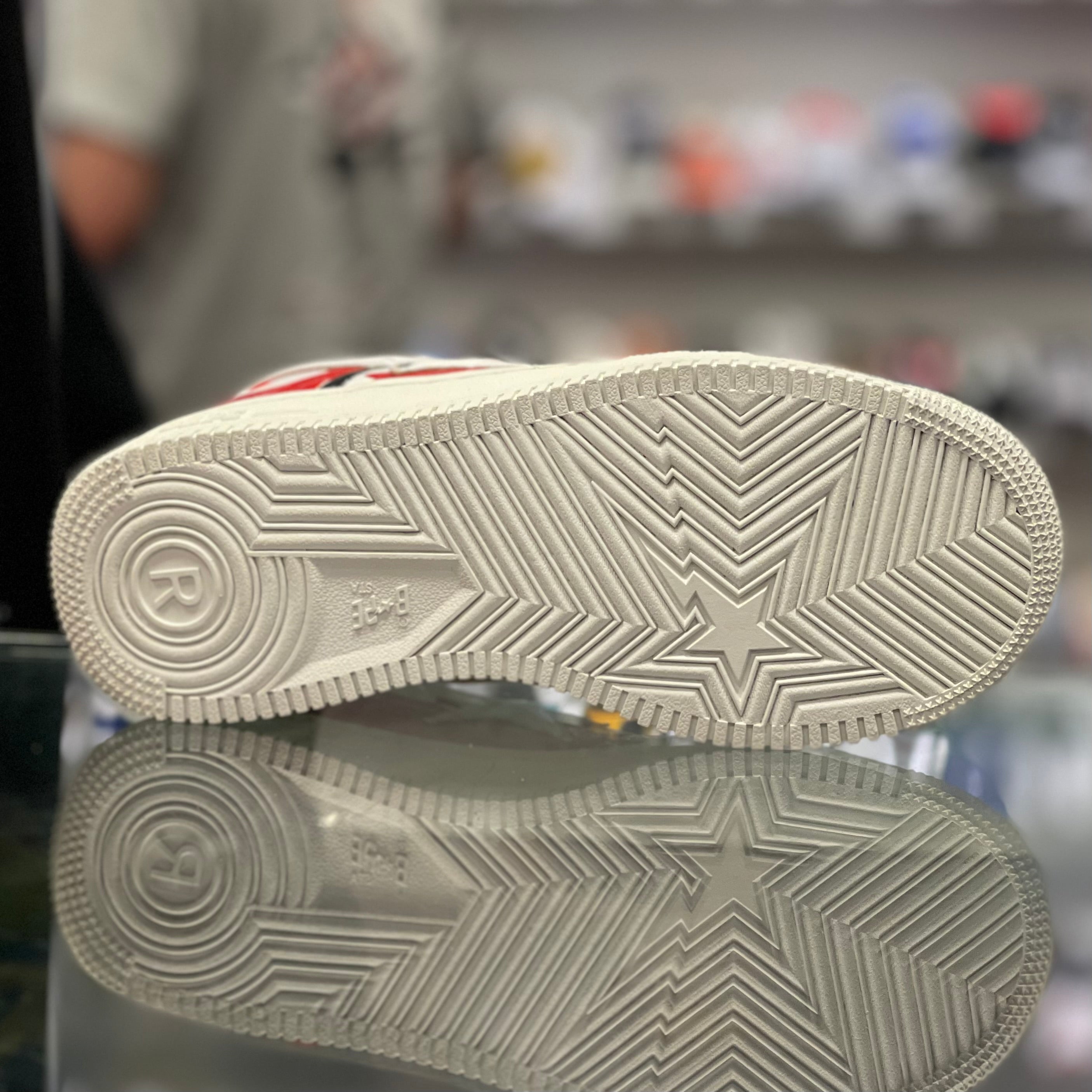 Bapesta Low “M2 Red Shark Face”