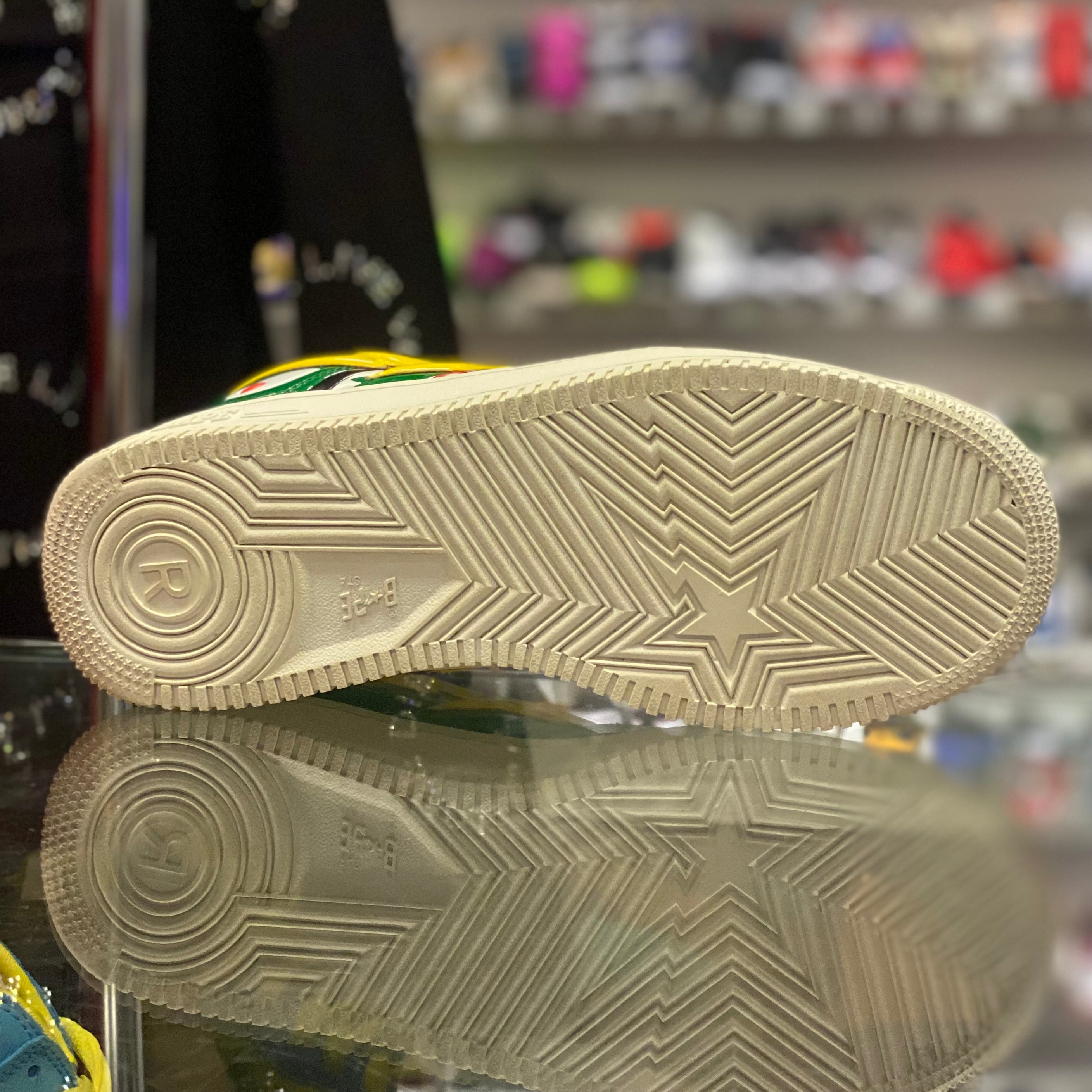 A Bathing Ape Bapesta “M2 20TH Anniversary Patent Green”