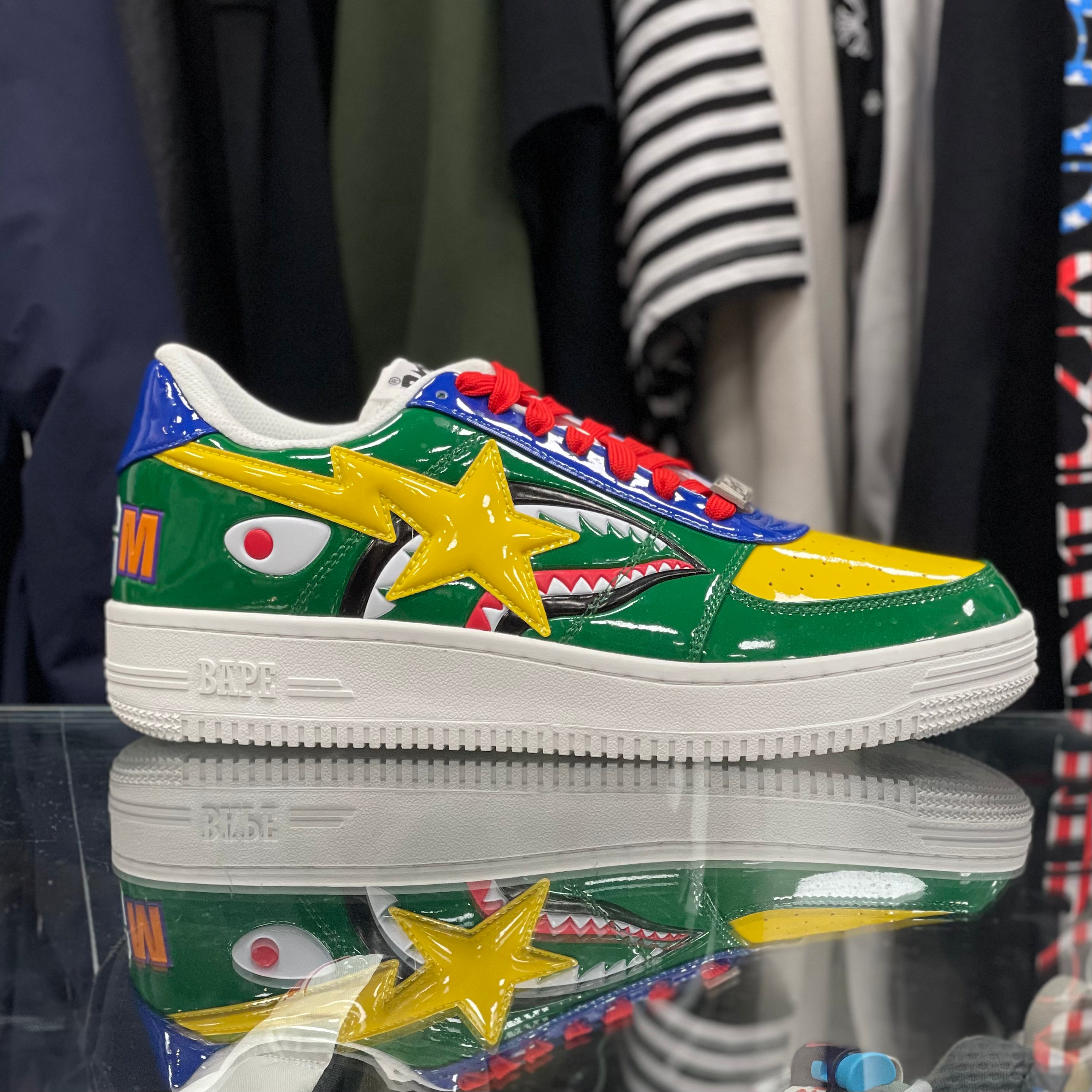 A Bathing Ape Bapesta “M2 20TH Anniversary Patent Green”