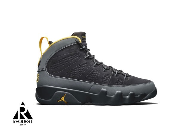 Air Jordan 9 Retro “Dark Charcoal University Gold”