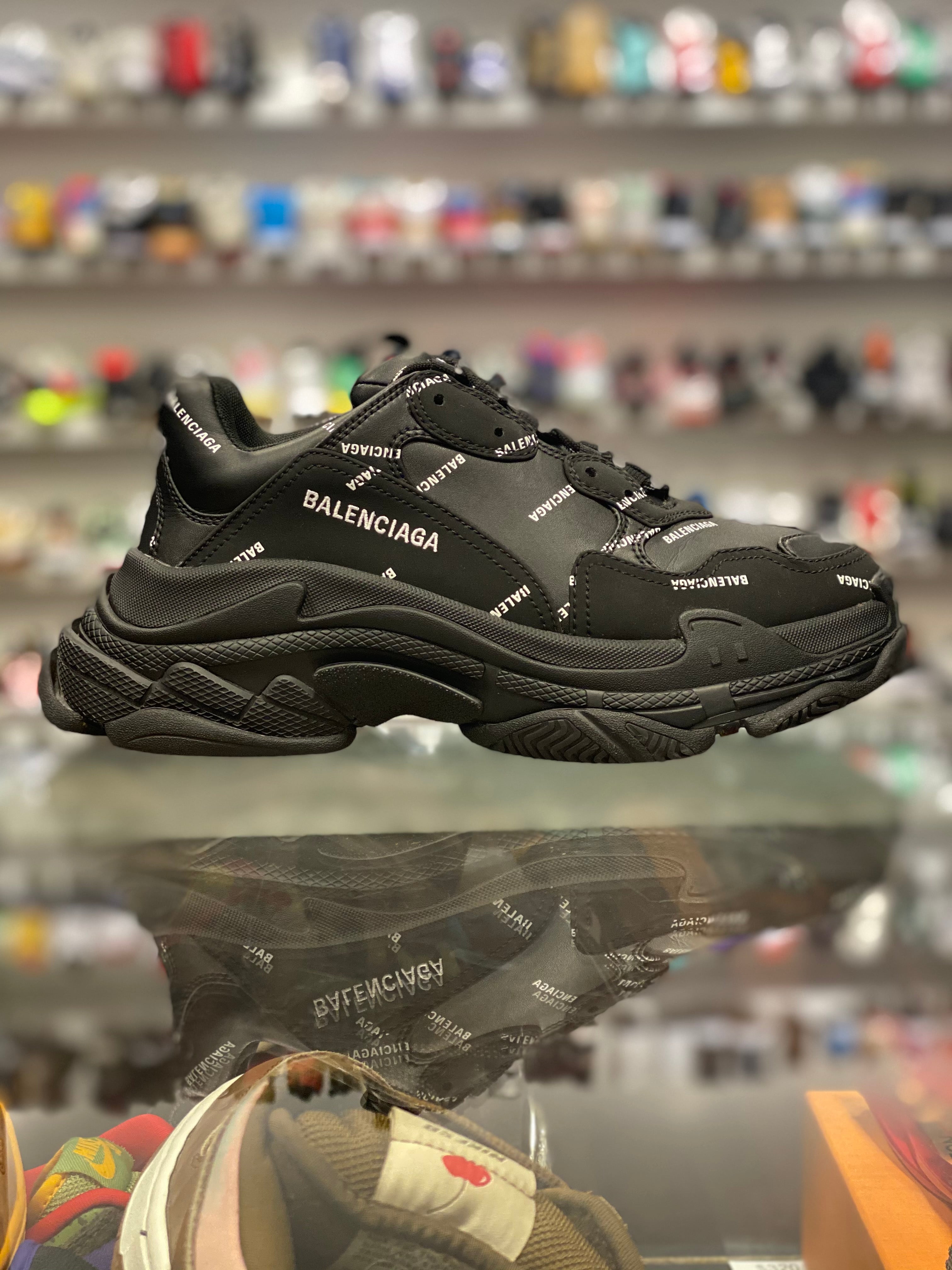Balenciaga Triple S “Black All Over Logo”