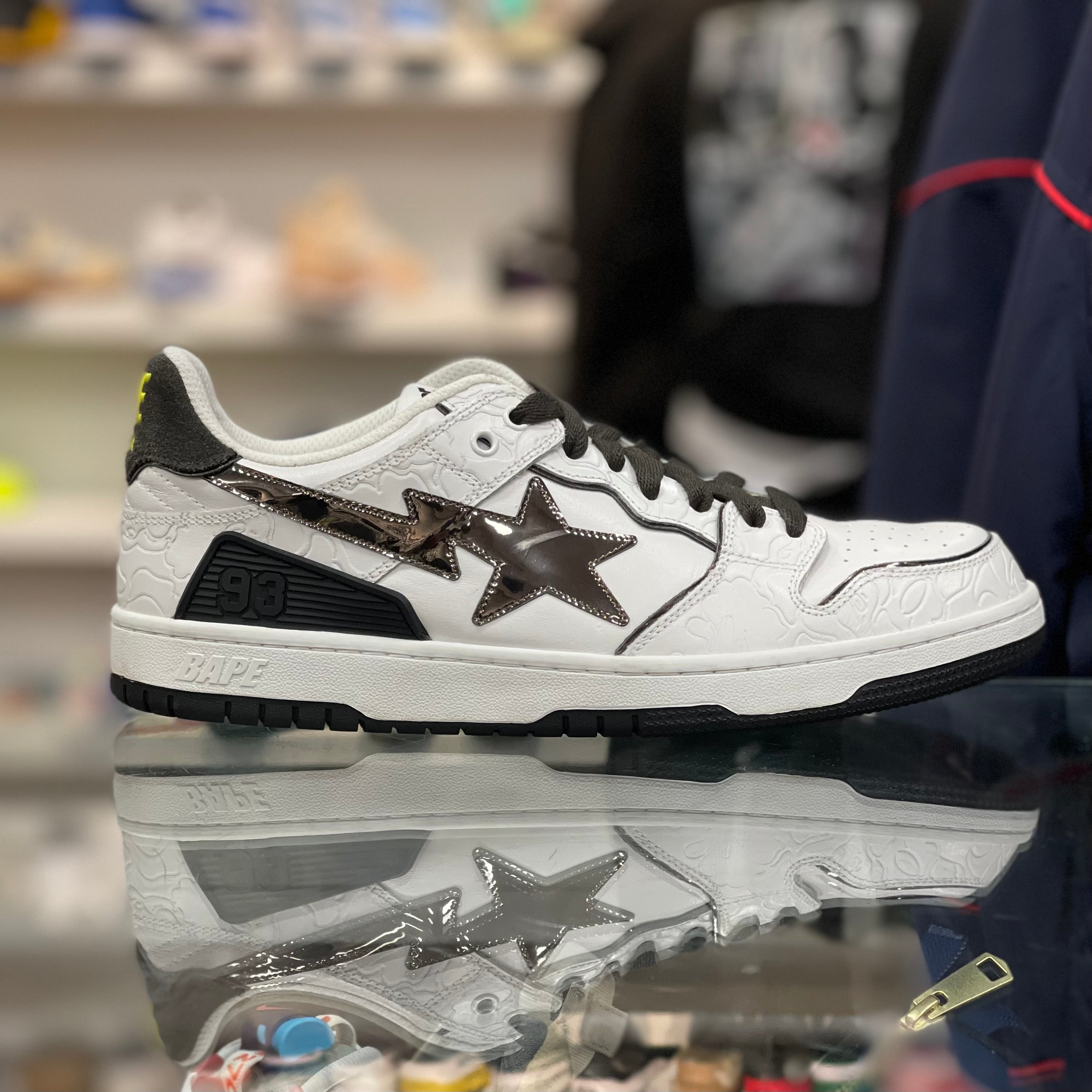 A Bathing Ape Sk8 Sta “White Silver”