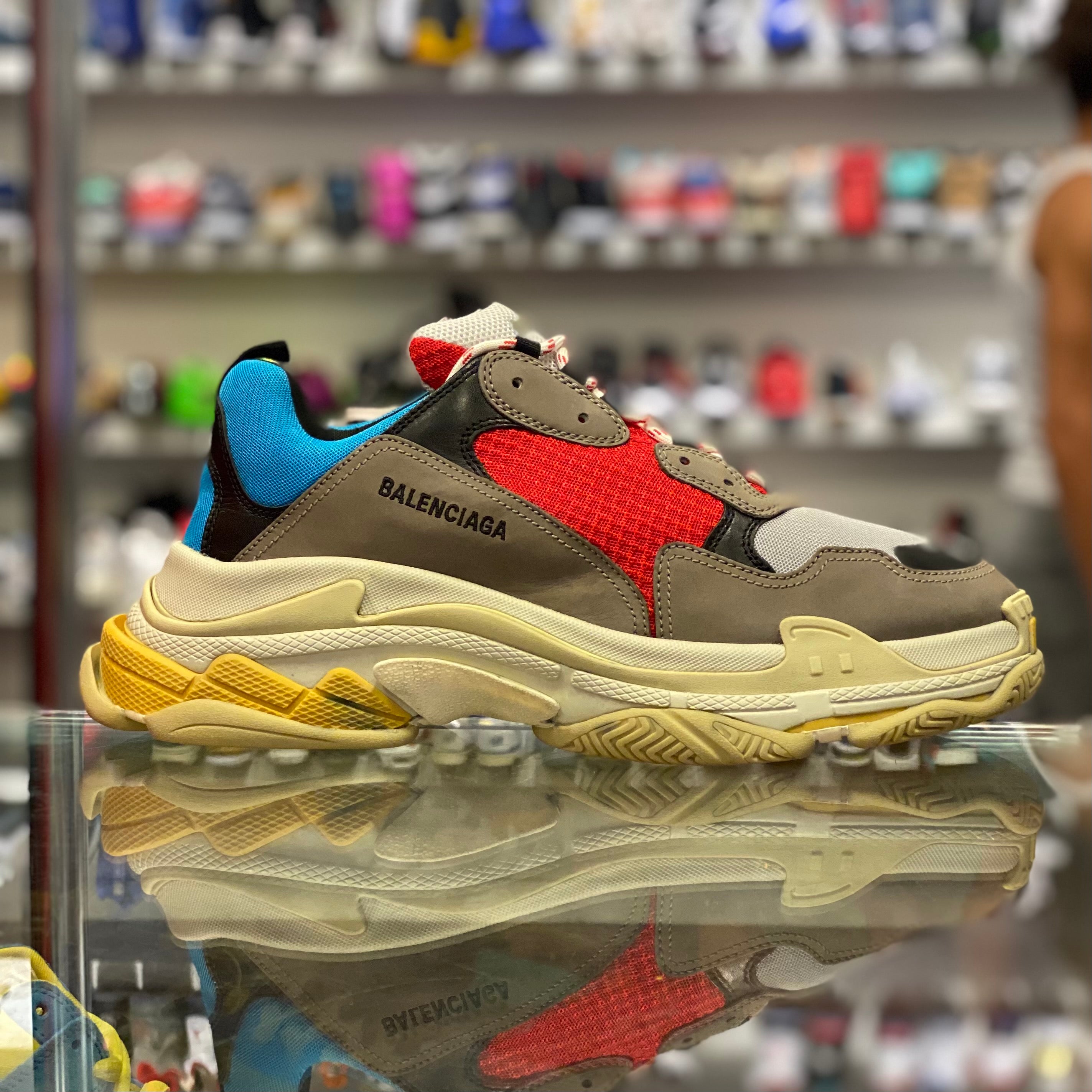 Balenciaga Triple S “Grey Blue & Red”