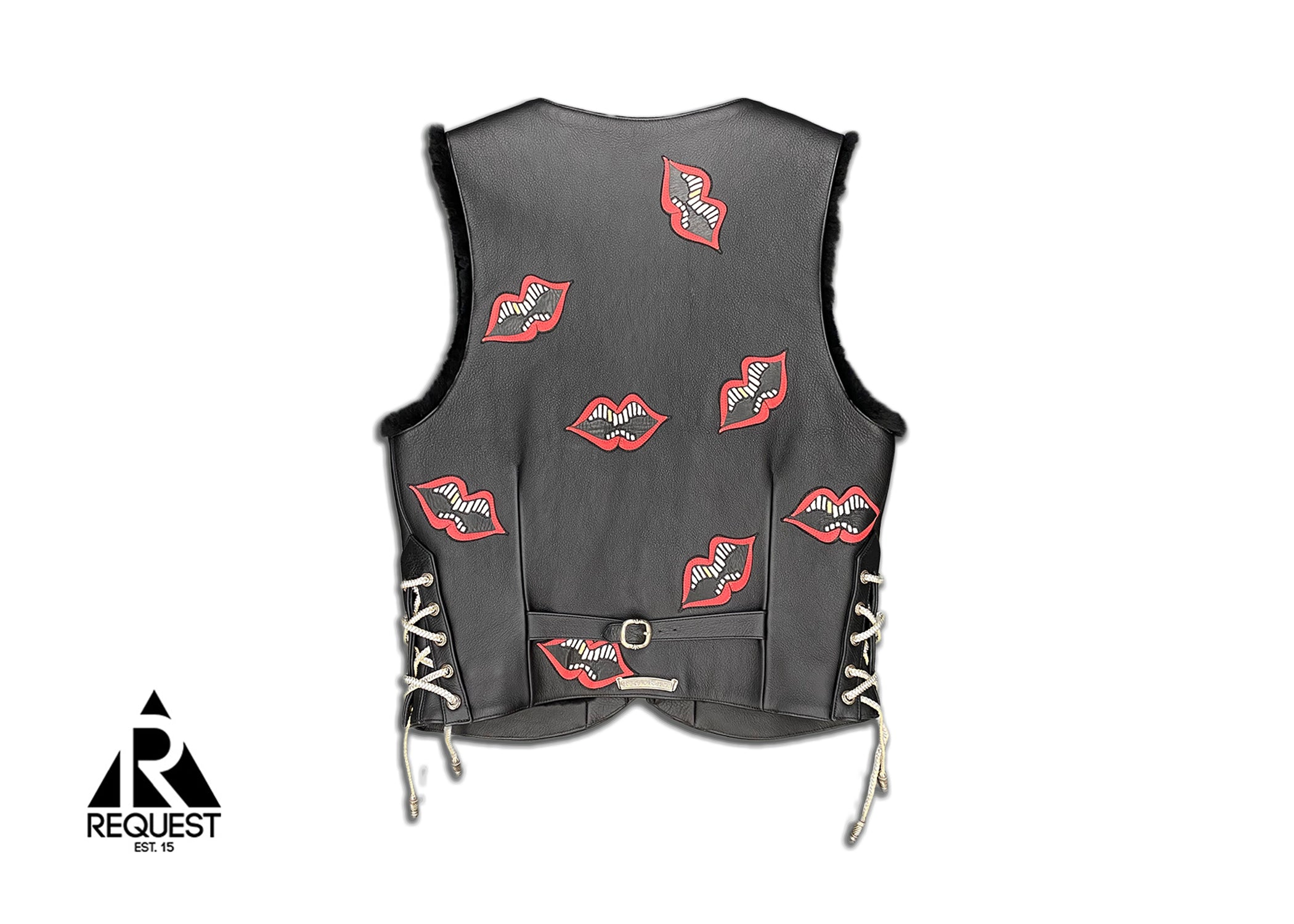 Chrome Hearts Matty Boy Chomper Mink Leather Vest "Black"