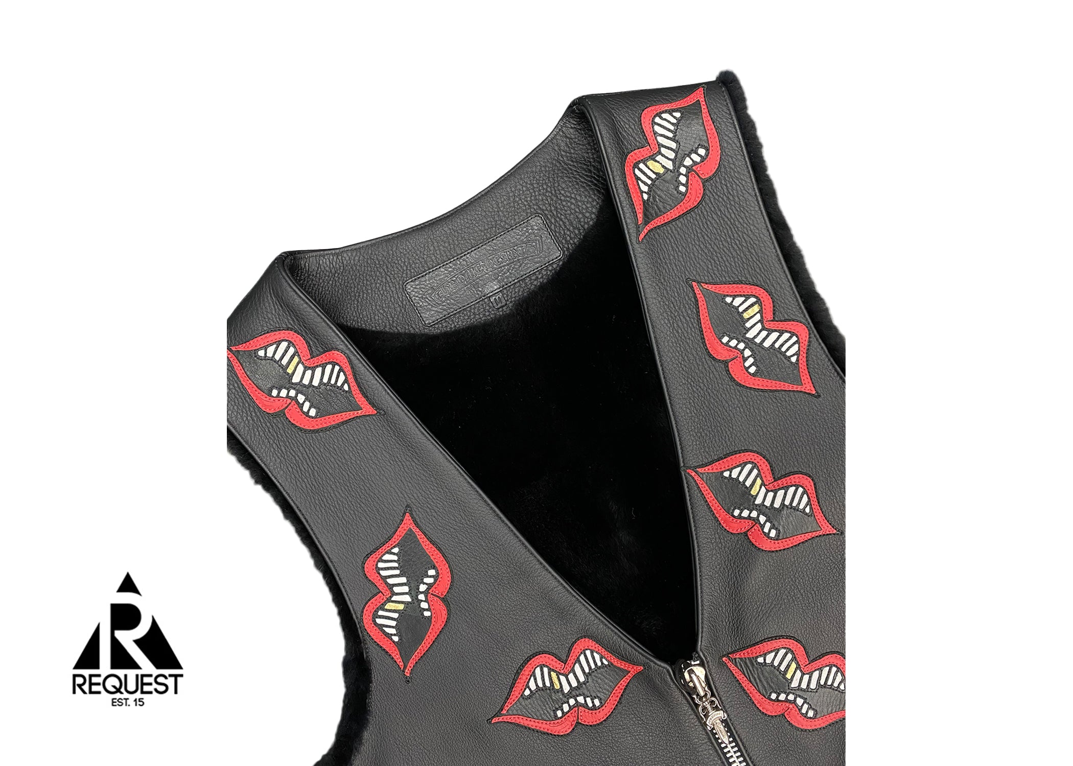 Chrome Hearts Matty Boy Chomper Mink Leather Vest "Black"
