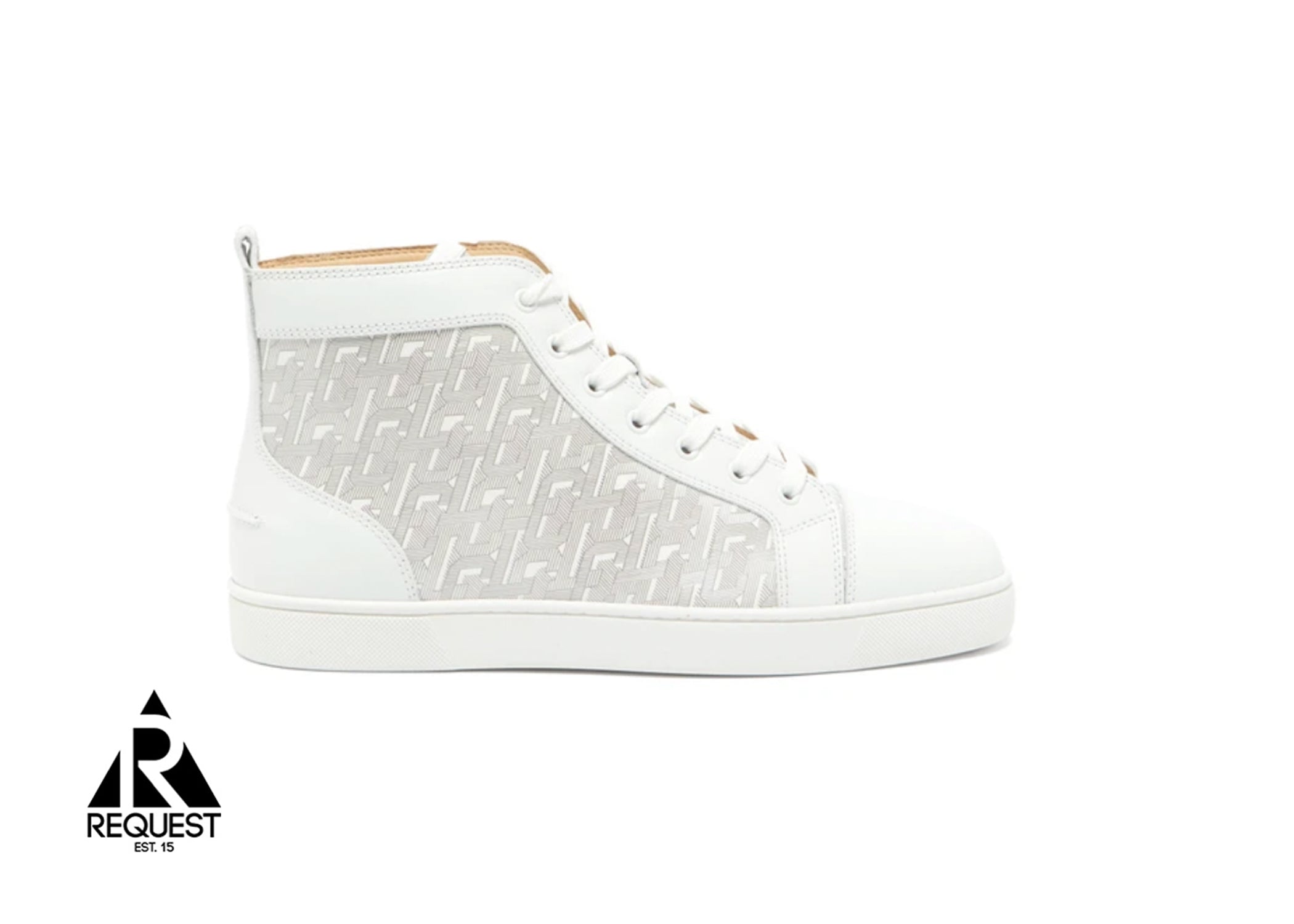 Christian Louboutin High Top “White Leather Monogram”