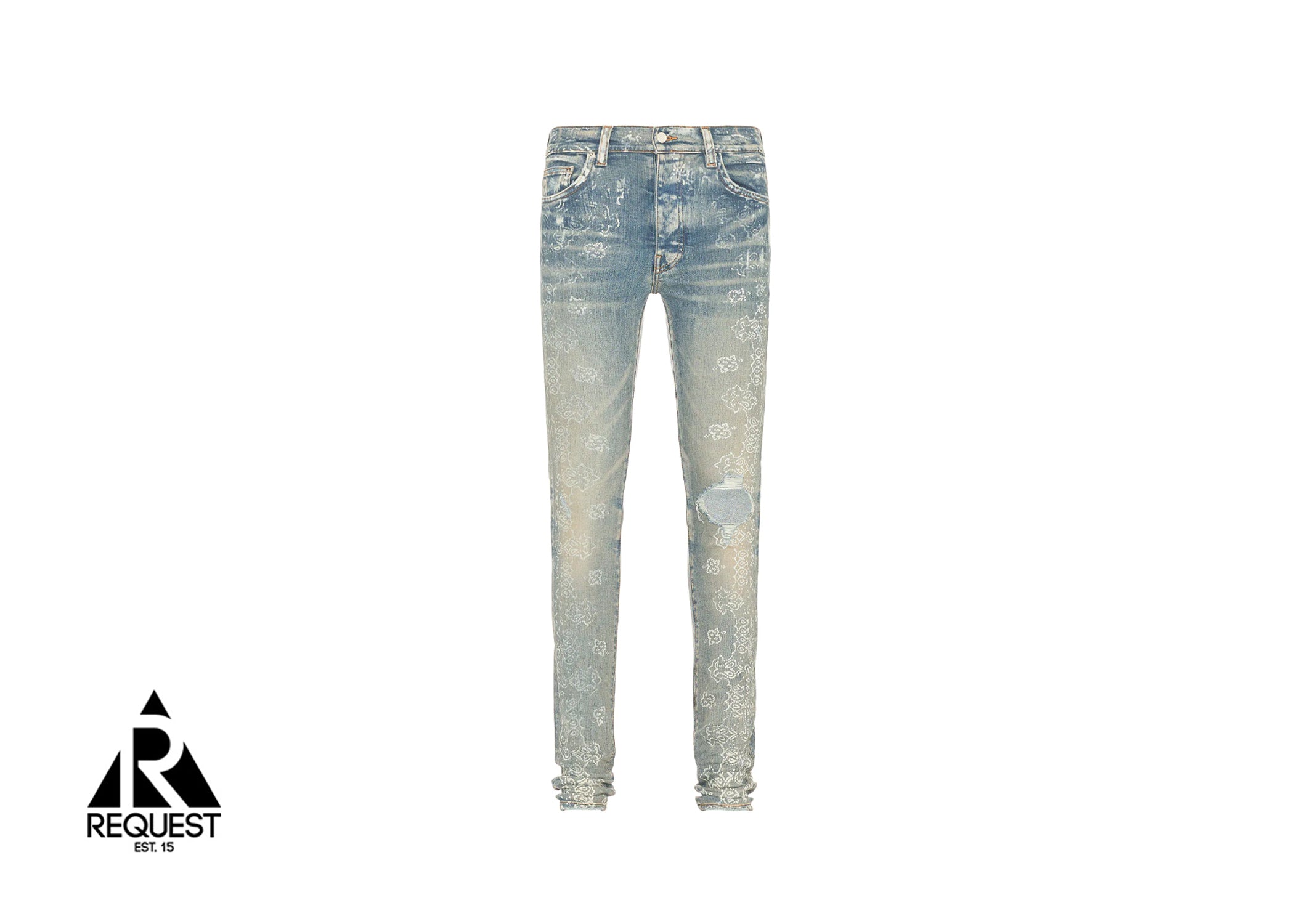 Amiri Paisley Skinny Denim "Clay Indigo"