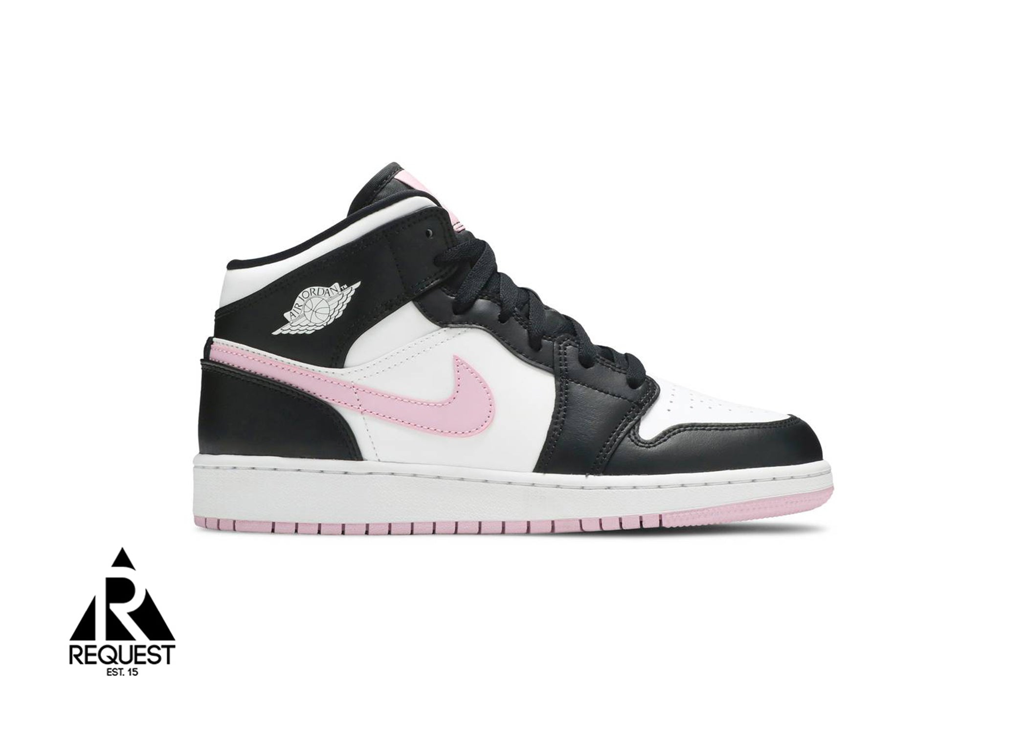 Air Jordan 1 Retro Mid “White Black Light Arctic Pink”