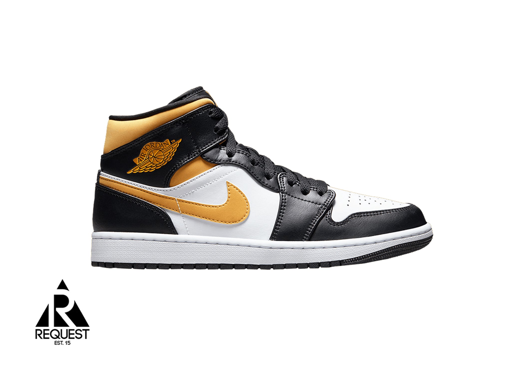 Air Jordan 1 Retro Mid "White Pollen Black”