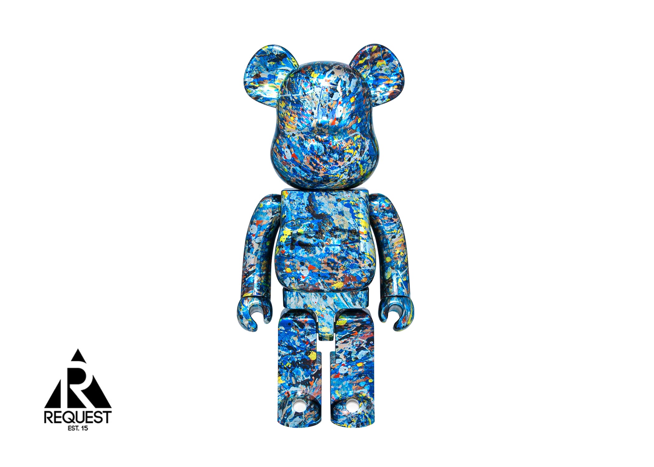 Medicom Be@rbrick 1000% "JACKSON POLLOCK BLUE CHROME"