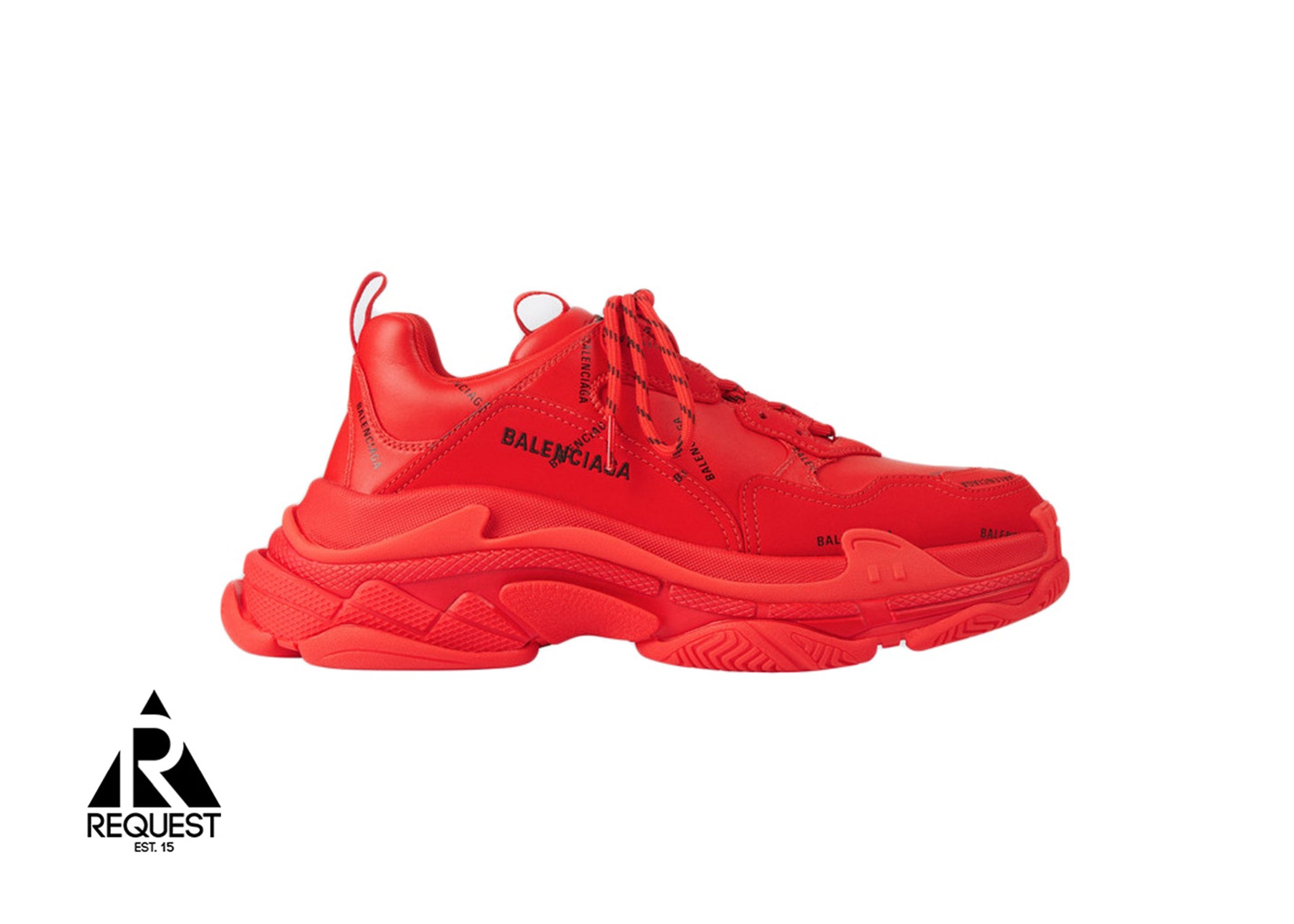 Balenciaga Triple S “Allover Logo Red”
