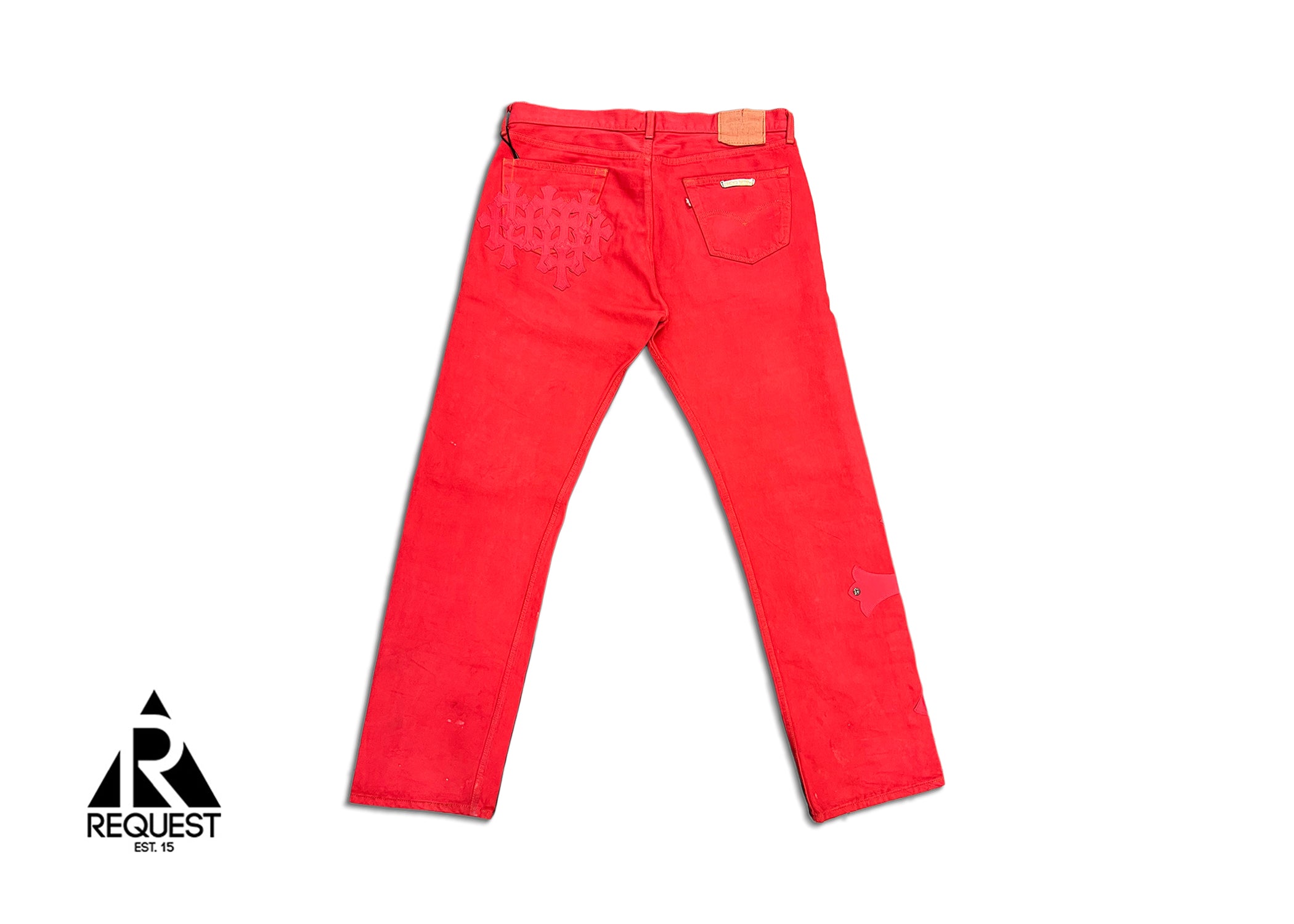 Chrome Hearts Red Denim "Red Crosses"