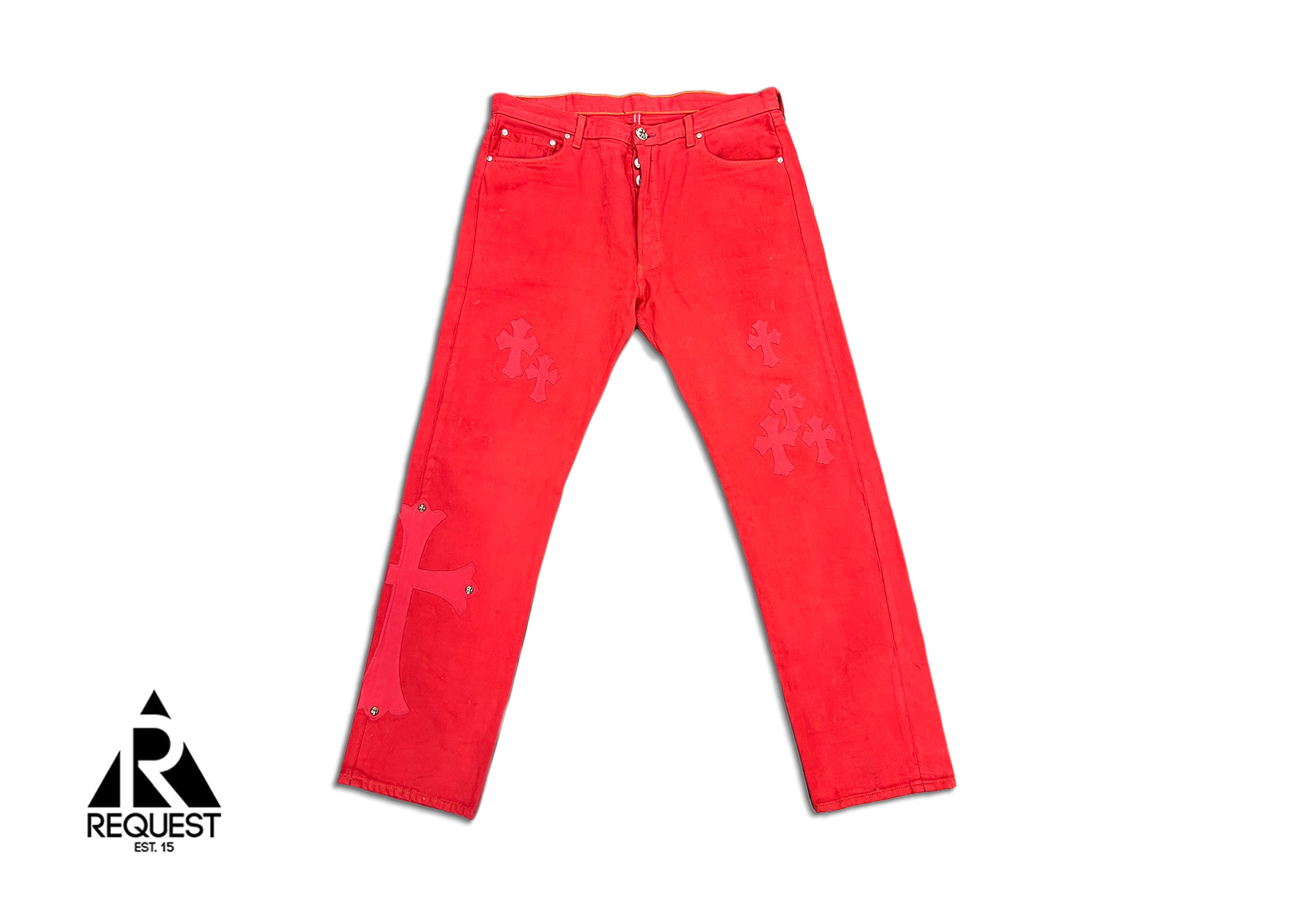 Chrome Hearts Red Denim "Red Crosses"