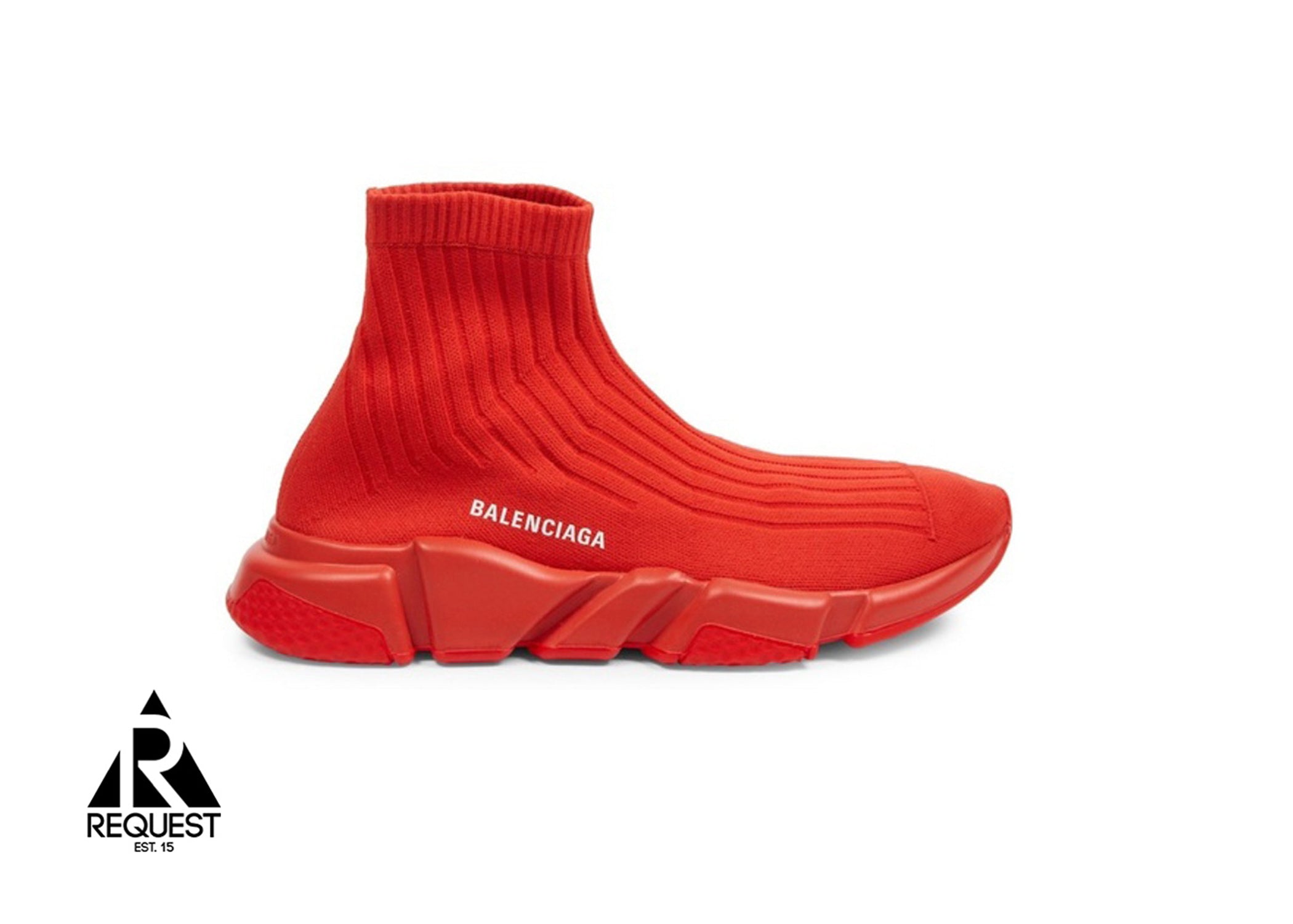 Balenciaga Speed Trainer “Rib-Knit Rouge”