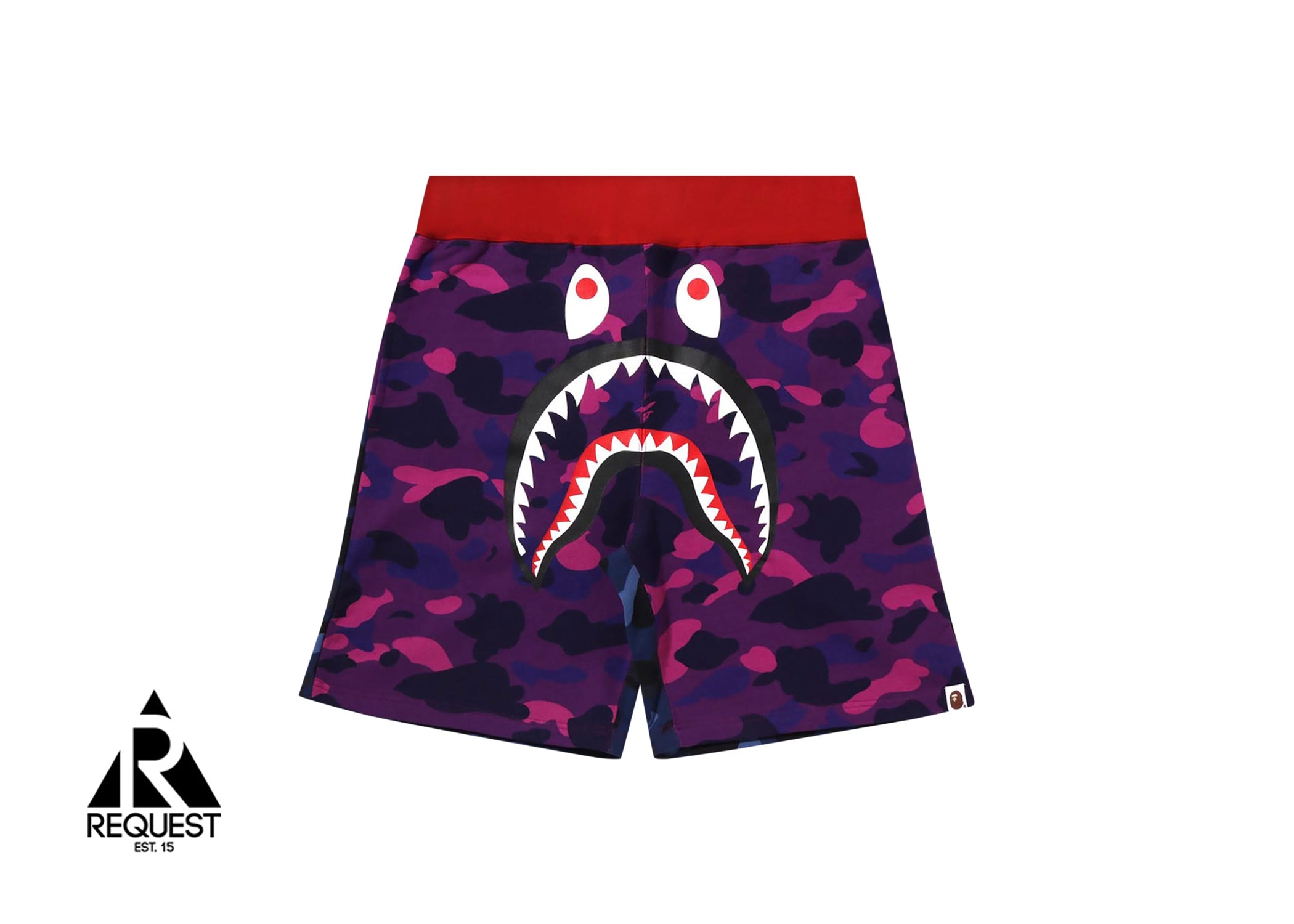 A Bathing Ape Crazy Camo Shark Shorts "Purple"