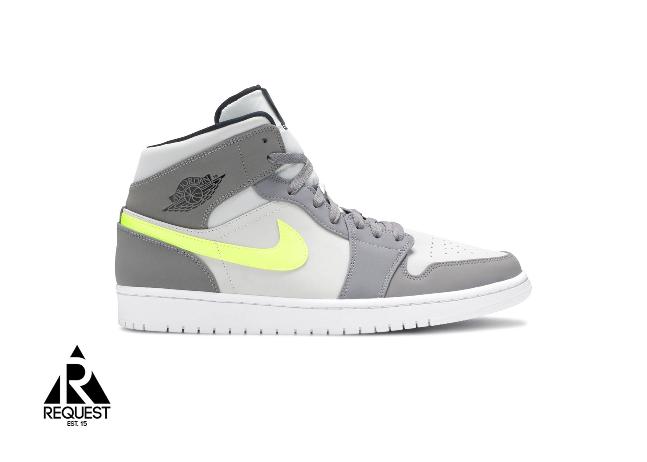 Air Jordan 1 Retro Mid "Gunsmoke Volt”