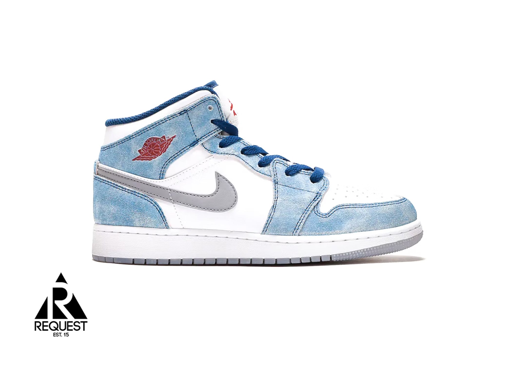 Air Jordan 1 Mid "French Blue Light Steel"