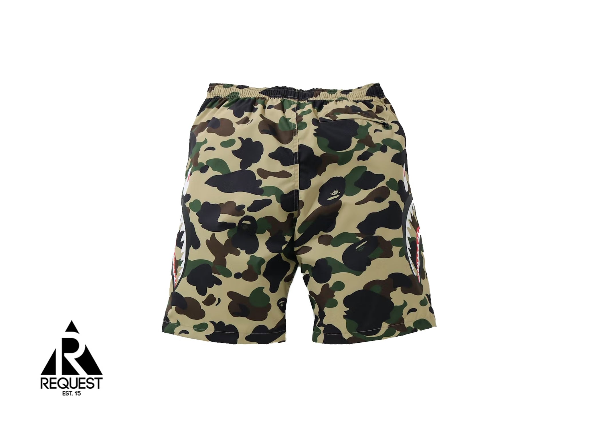 A Bathing Ape Camo Side Shark Beach Shorts "Tan"
