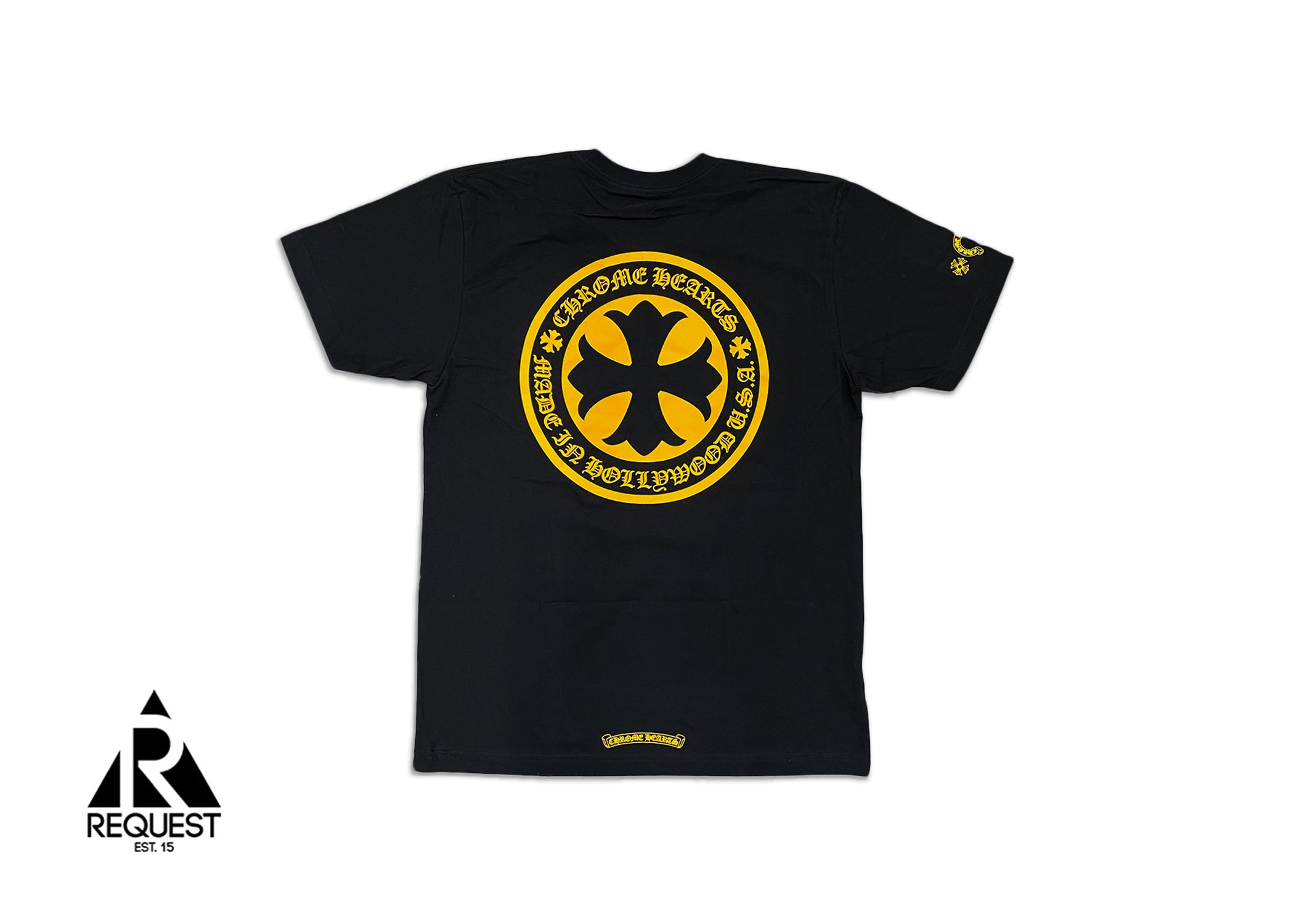 Chrome Hearts Hollywood Yellow Plus Cross Tee "Black"
