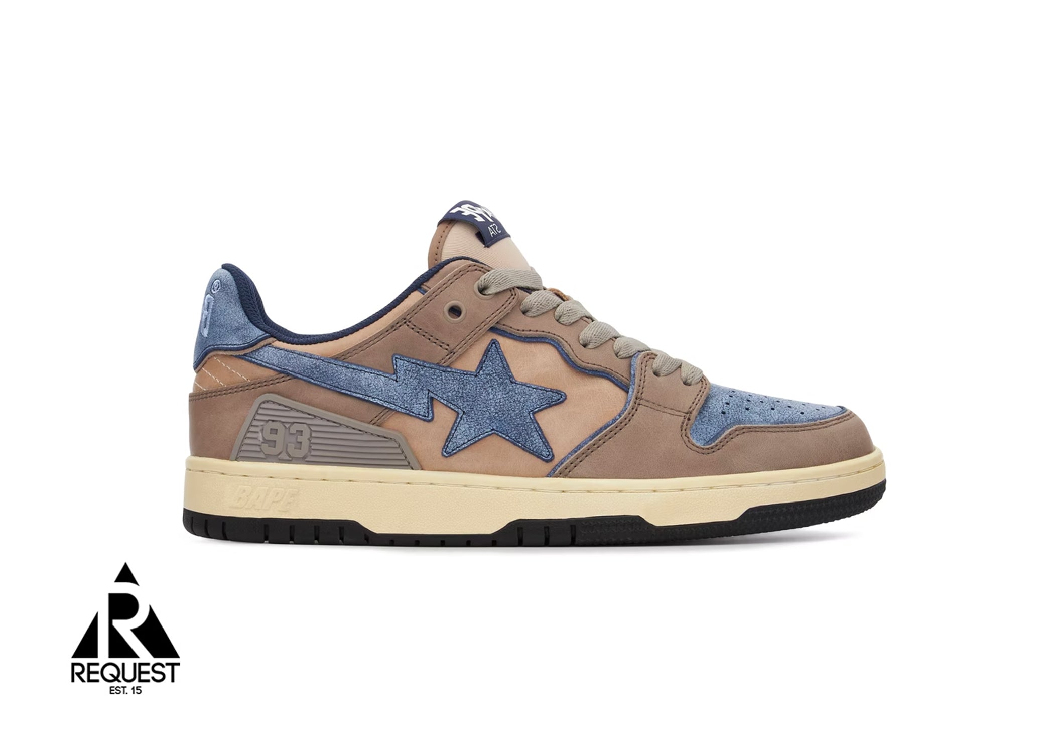 A Bathing Ape Bape SK8 Sta "Vintage Beige Indigo"