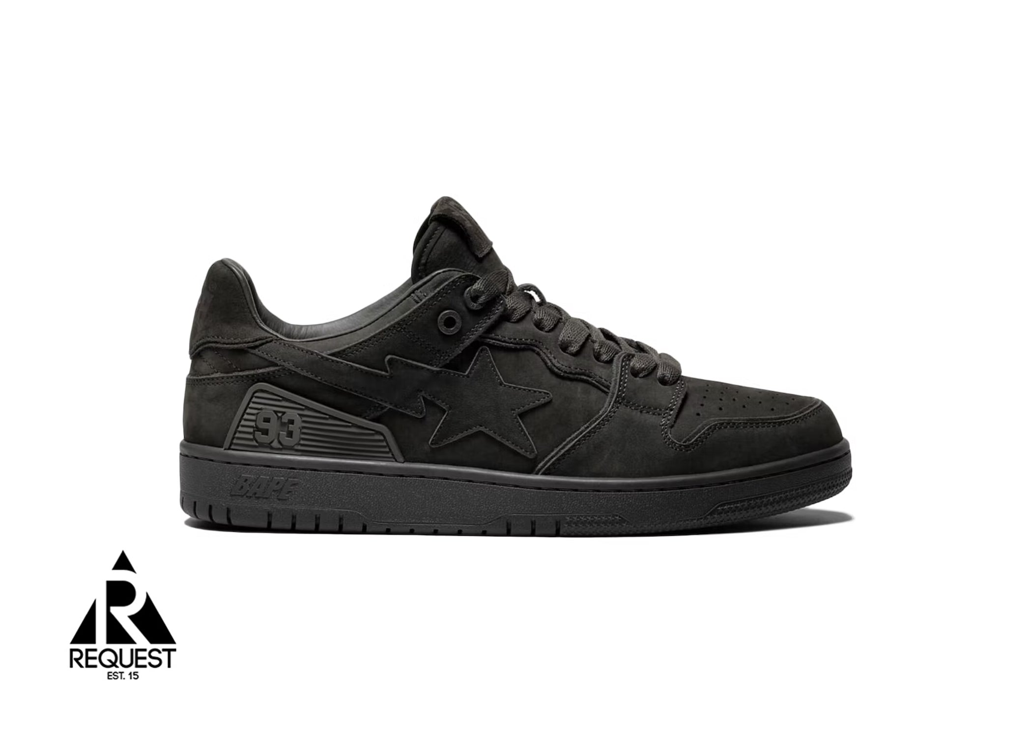 A Bathing Ape Bape SK8sta "Triple Black Nubuck"