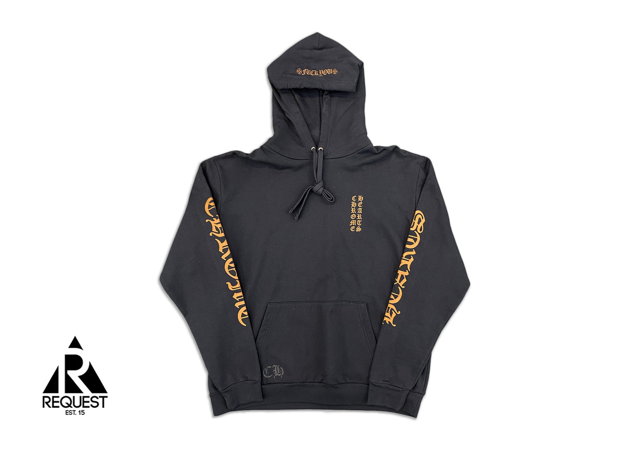 Chrome Hearts Vertical Logo Hoodie "Black Brown"