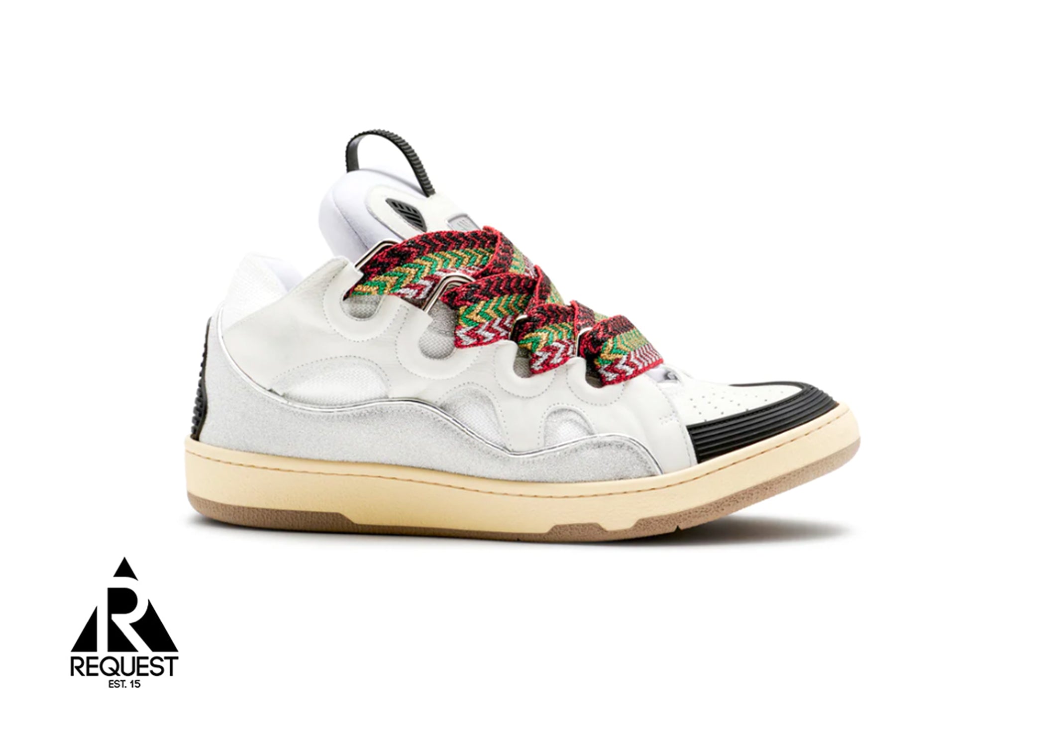 Lanvin Leather Curb "White Glitter"