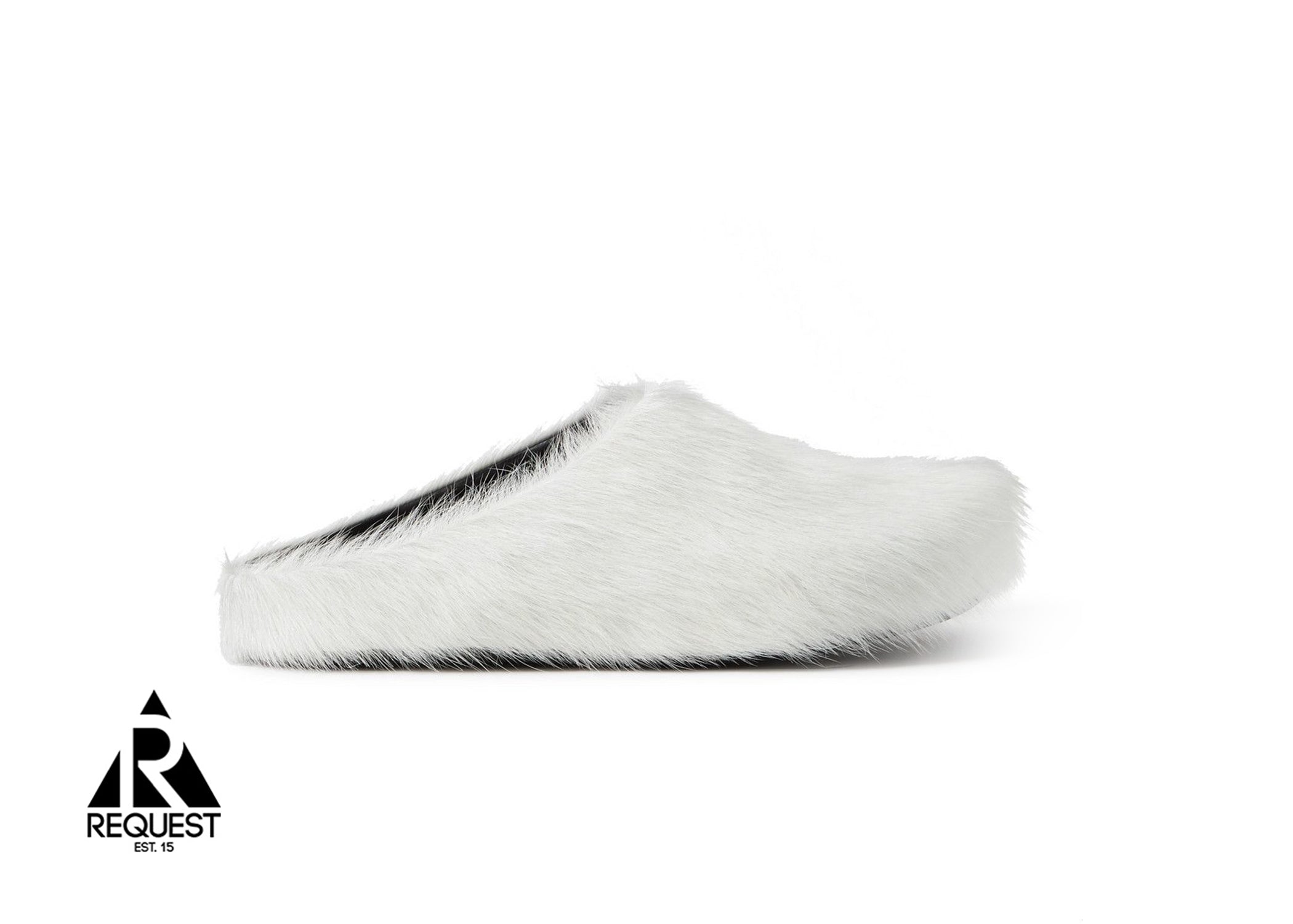 Marni Calf Hair Sabot Slipper "White"