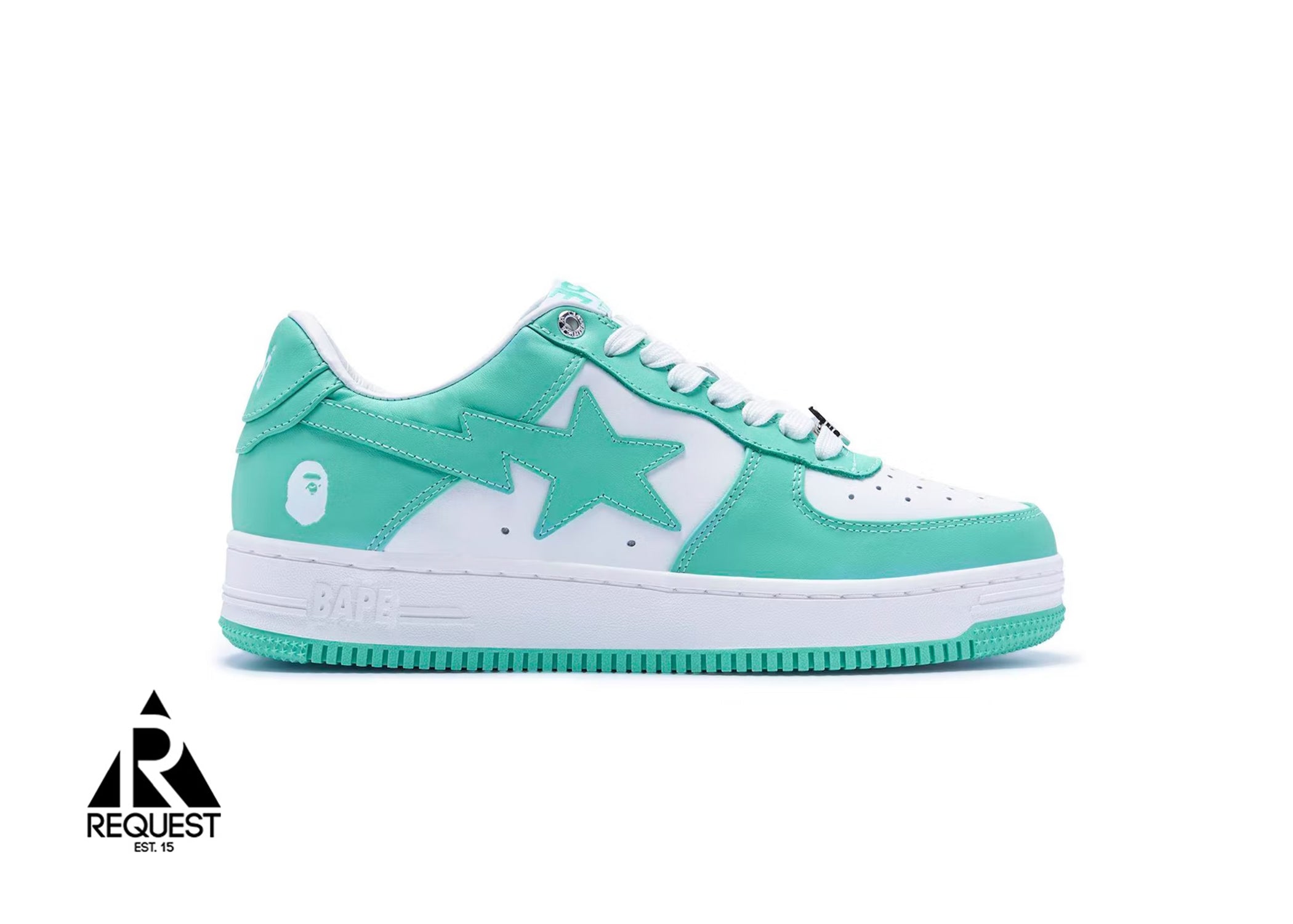 A Bathing Ape Bapesta "White Green"