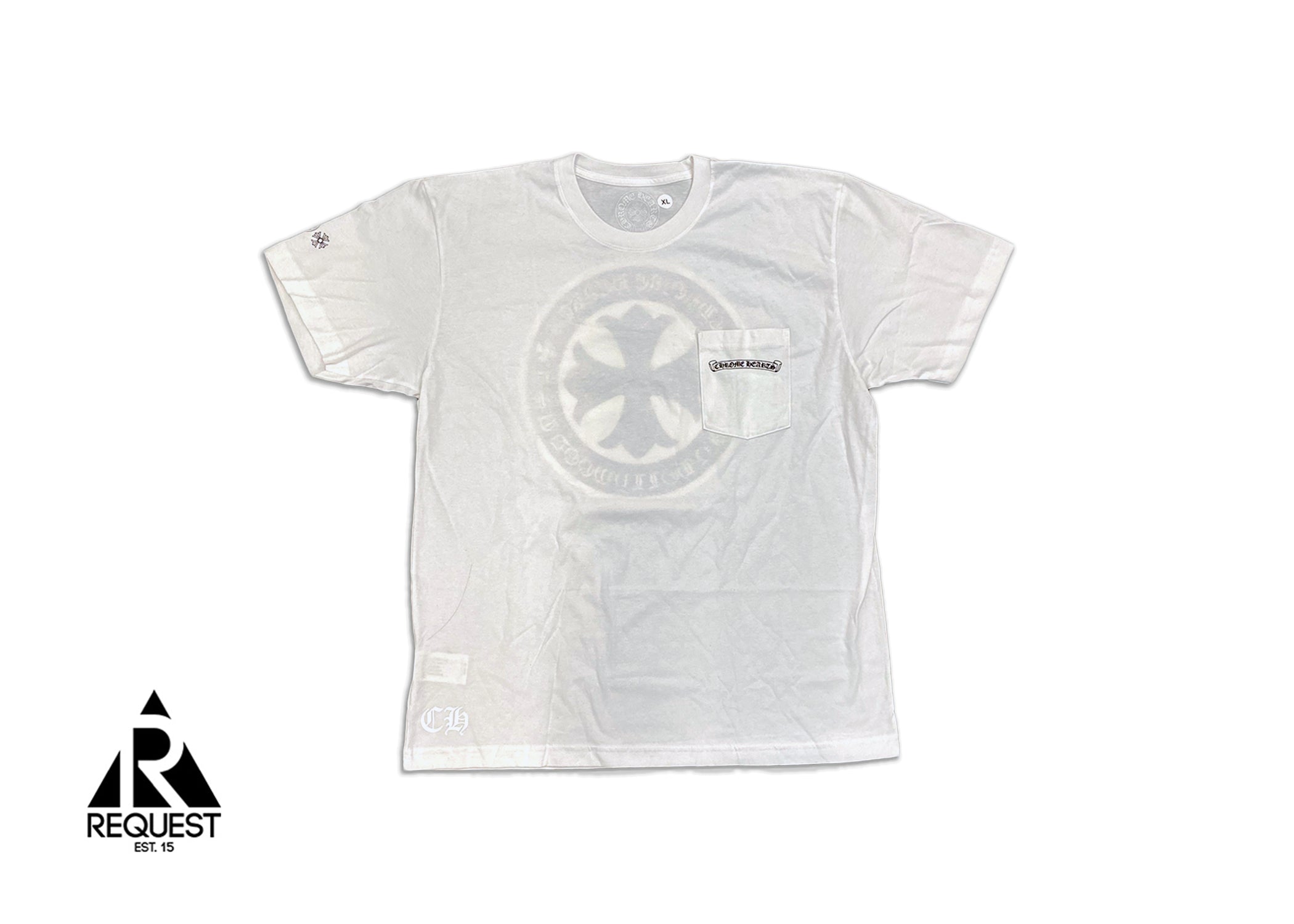 Chrome Hearts Hollywood Yellow Plus Cross Tee "White"