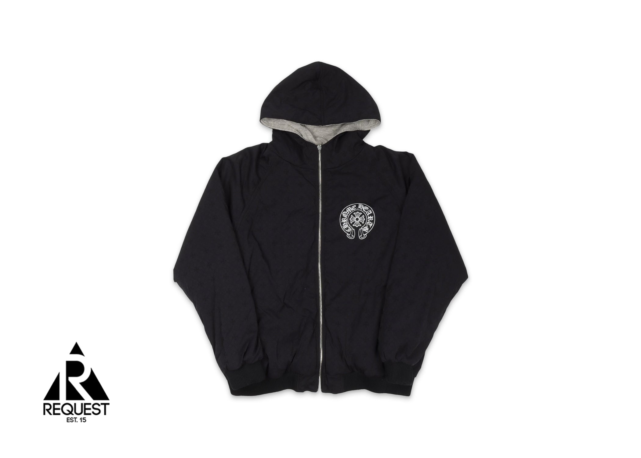 Chrome Hearts Motif Reversible Hooded Jacket "Black/Grey"