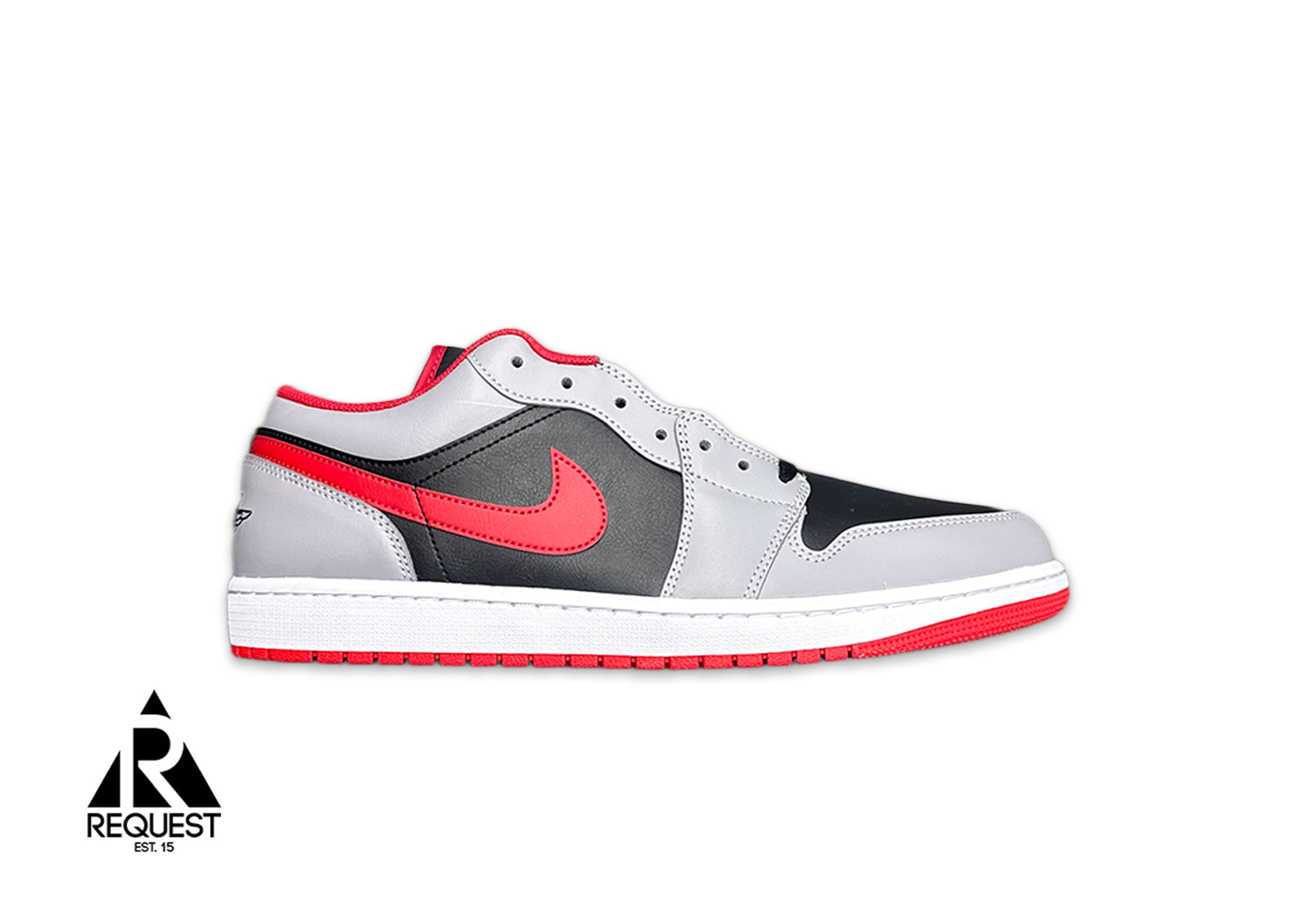 Air Jordan 1 Low "Black Light Smoke Grey Gym Red"