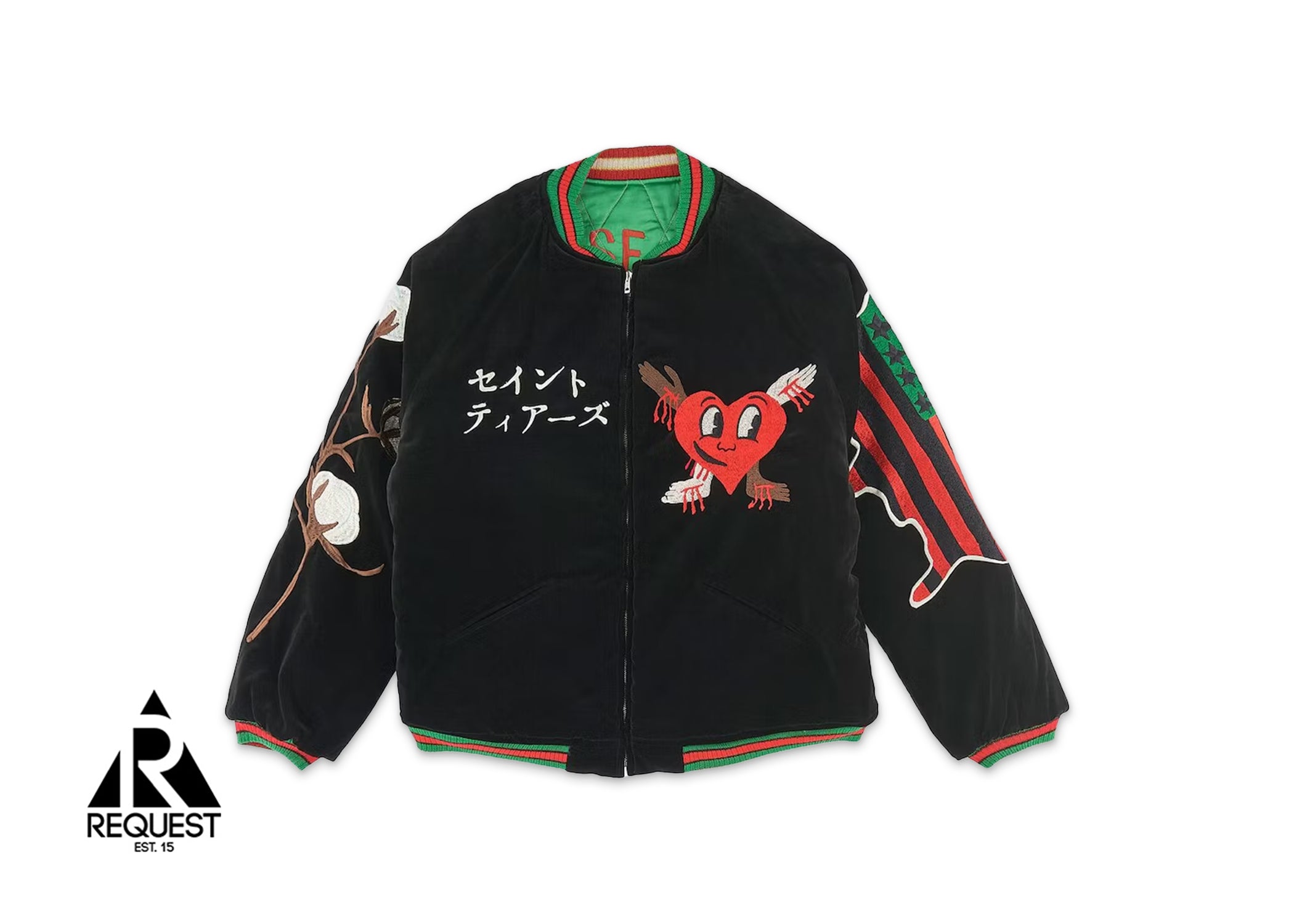 Saint Michael x Denim Tears Reversible Yokosuka Jacket "Green Black"