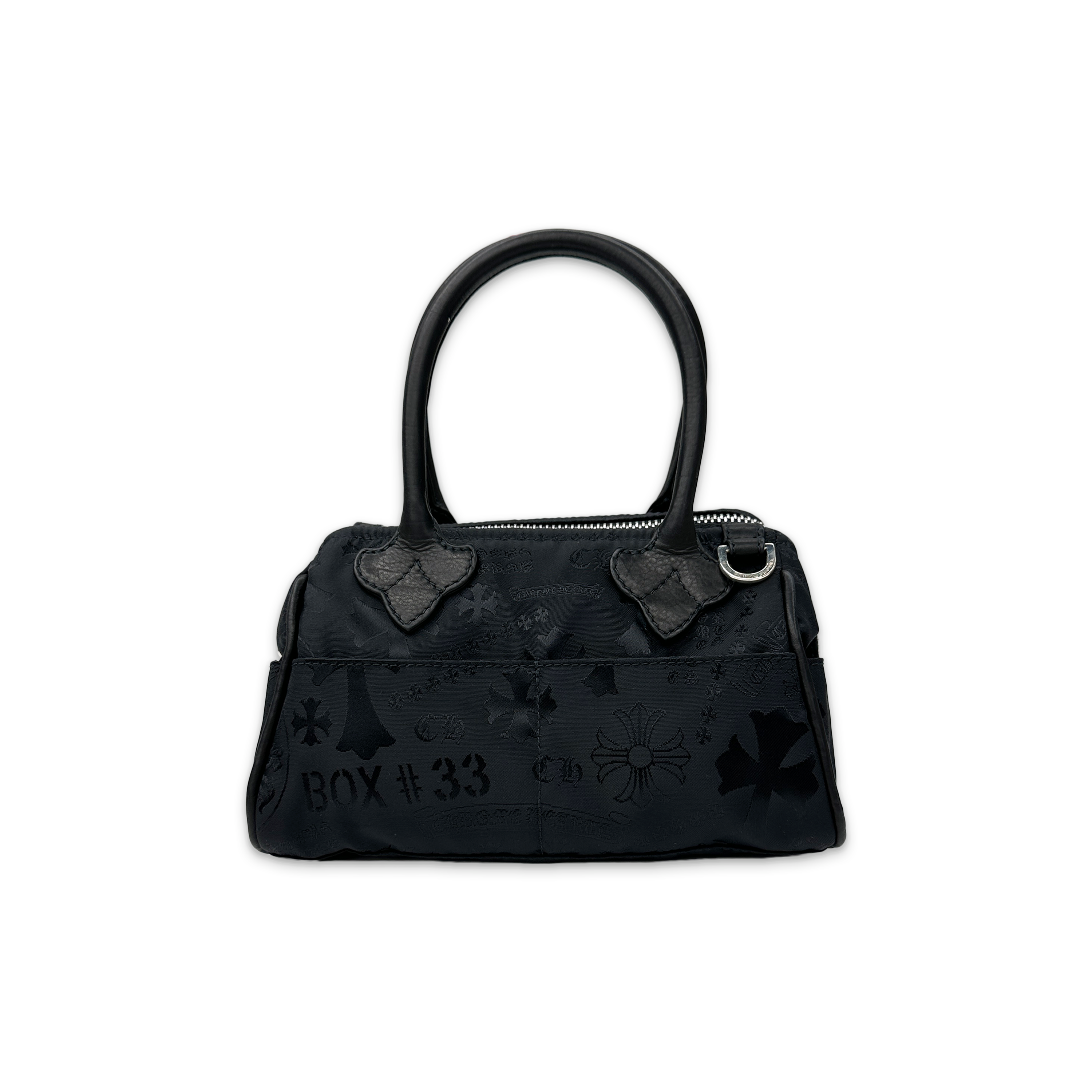 Chrome Hearts, Mochita Leather Handle Bag "Black Nylon"
