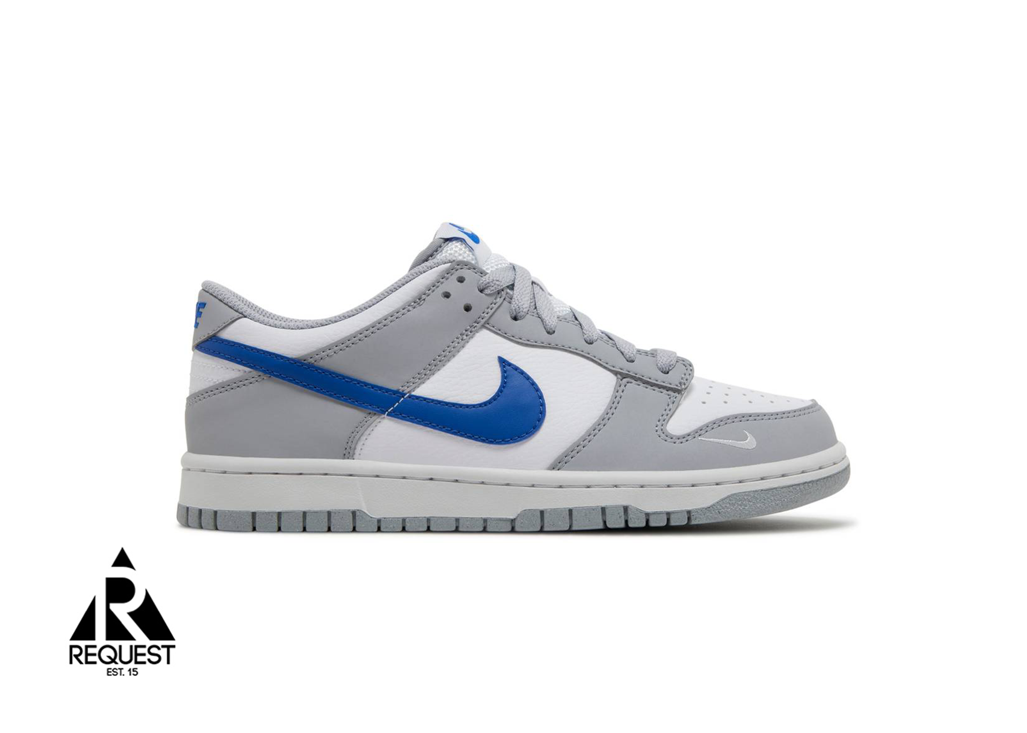 Nike Dunk Low "Mini Swoosh Wolf Grey Game Royal" (GS)