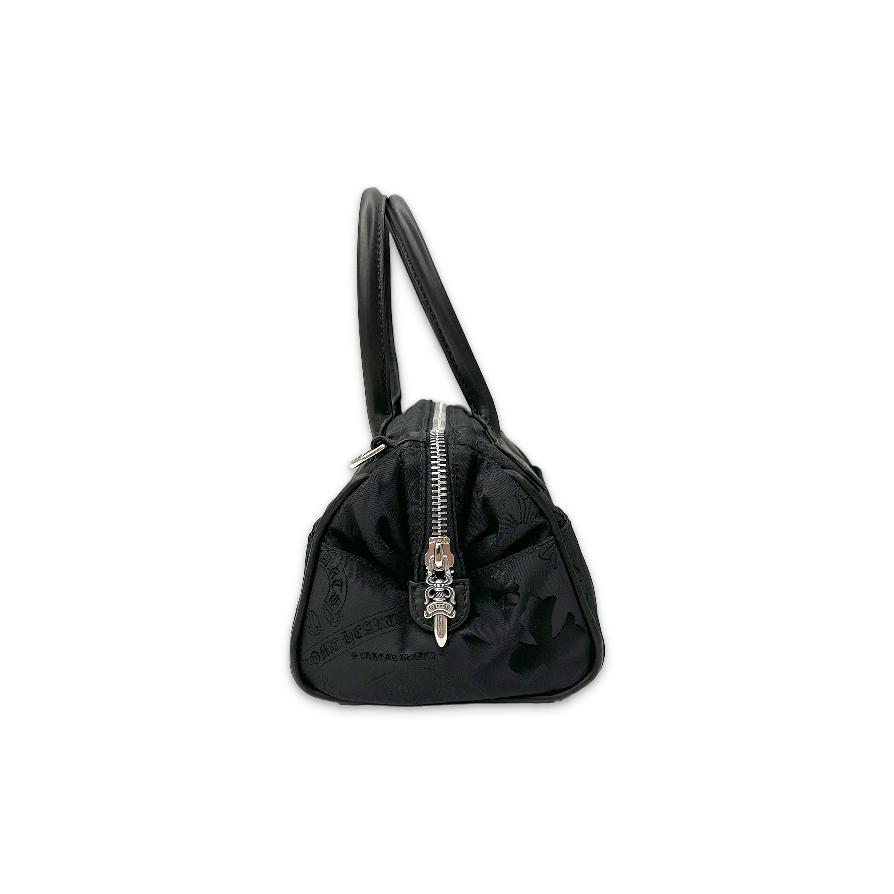 Chrome Hearts, Mochita Leather Handle Bag "Black Nylon"
