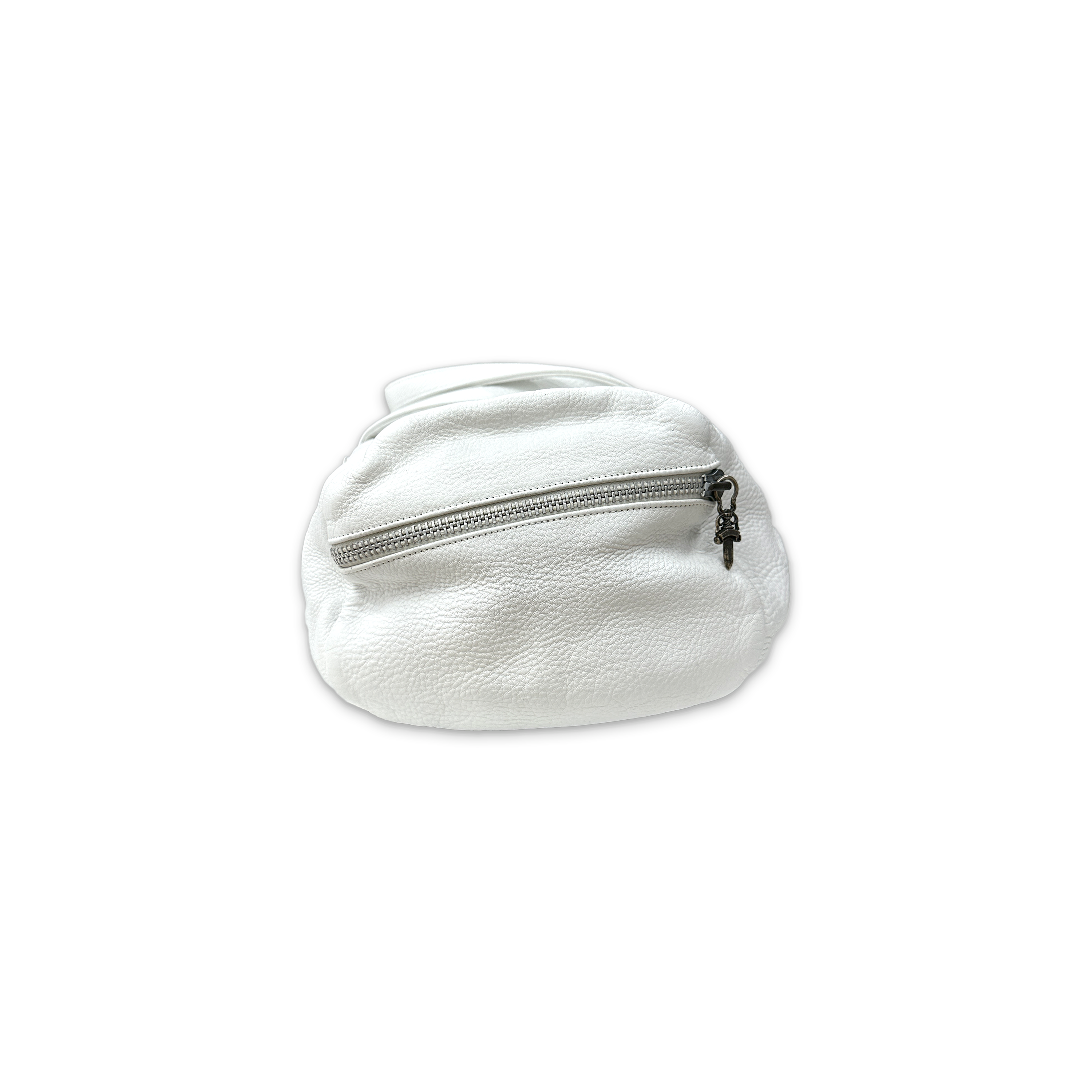 Leather Duffle Bag "White"