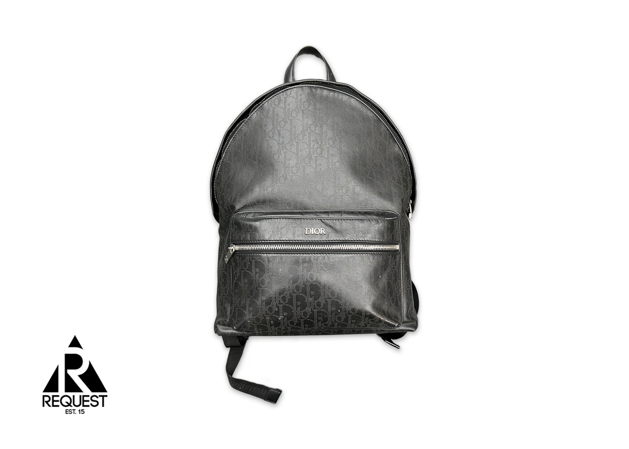 dior black leather backpack Rider Backpack "Black 3M Oblique"
