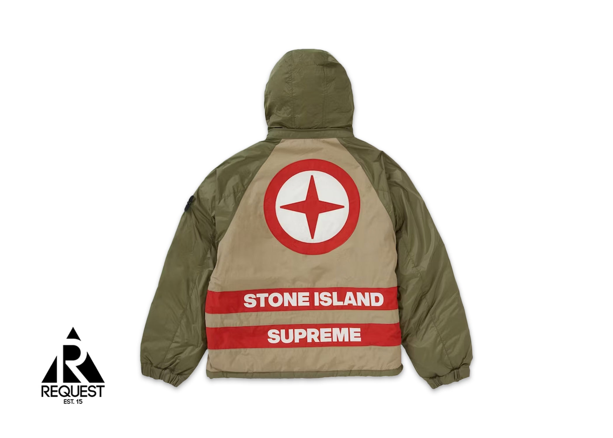Supreme Stone Island Reversible Down Puffer Jacket "Olive"