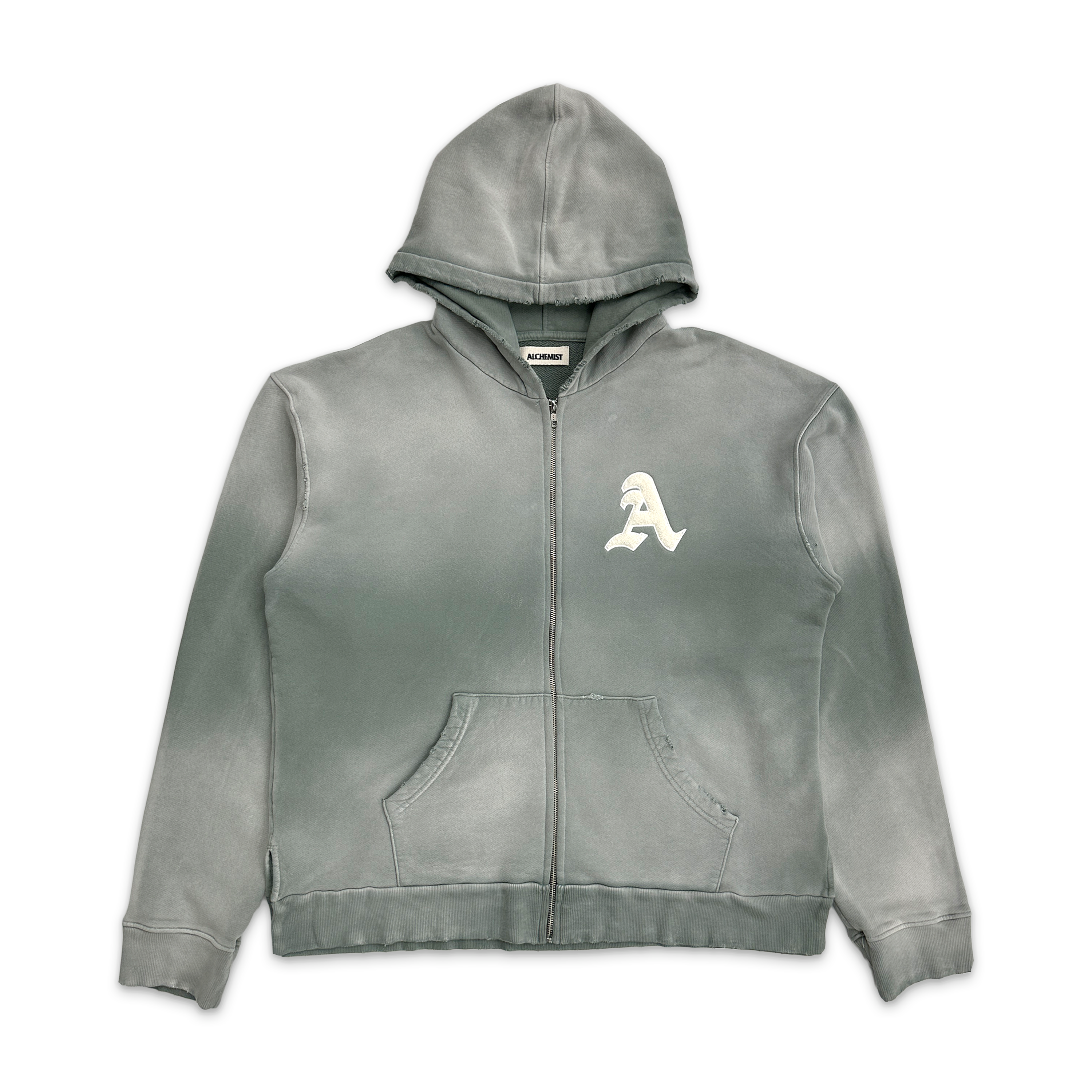 Alchemist, A Zip Up Hoodie "Aged Green"