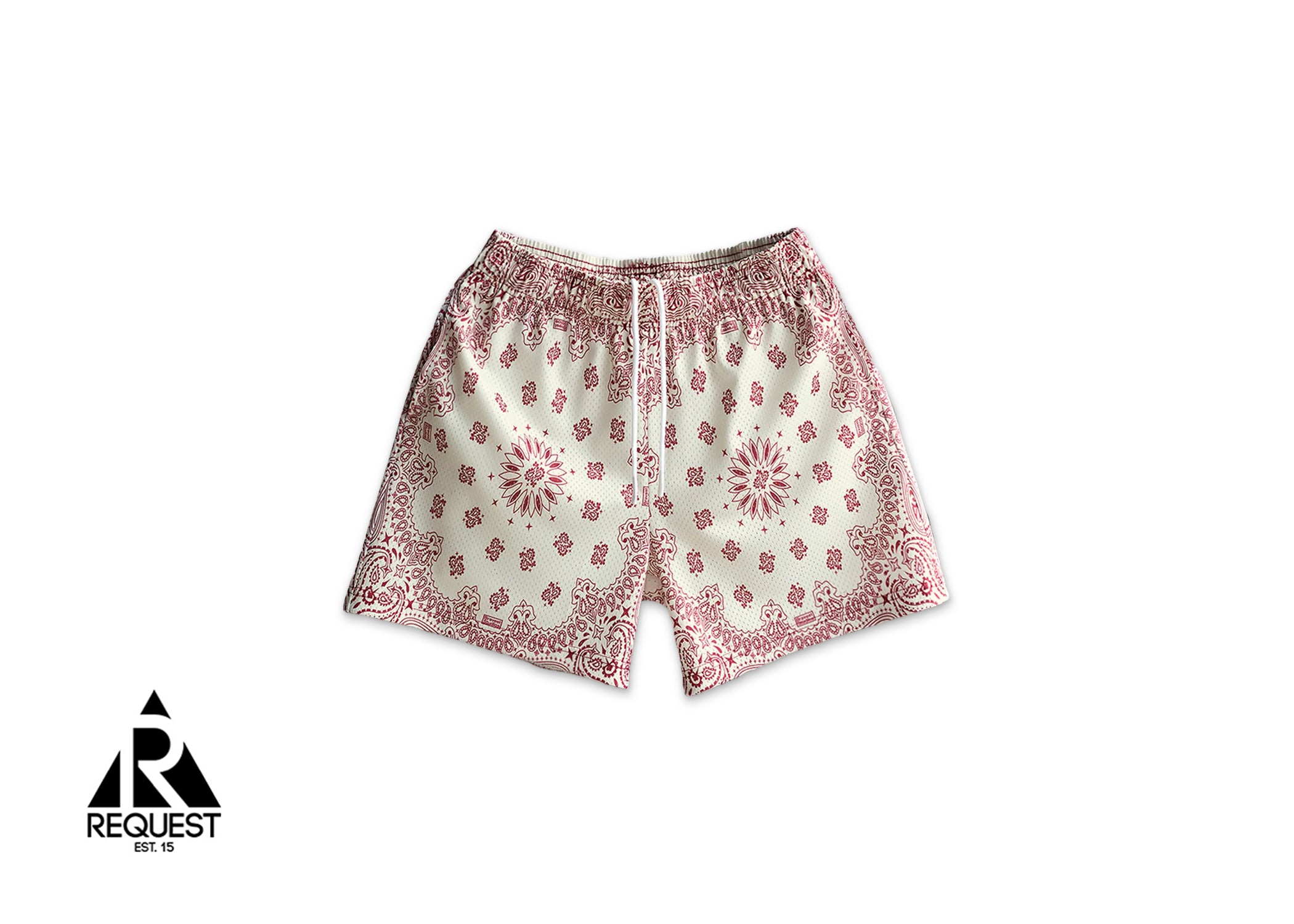 Bravest Studios Paisley Shorts Cream/Burgundy