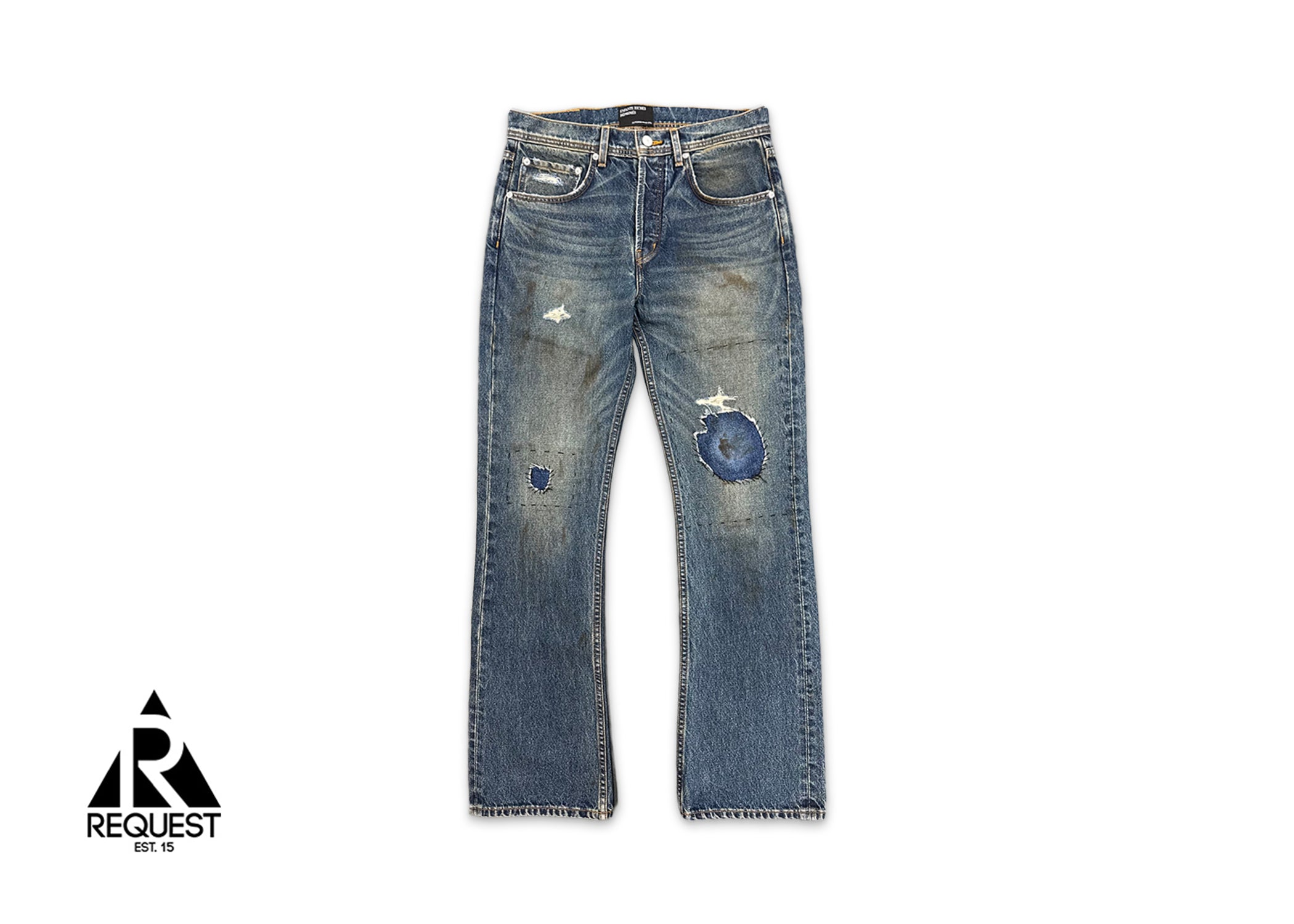 Enfants Riches Déprimes Thrashed Flared Jeans "Blue"