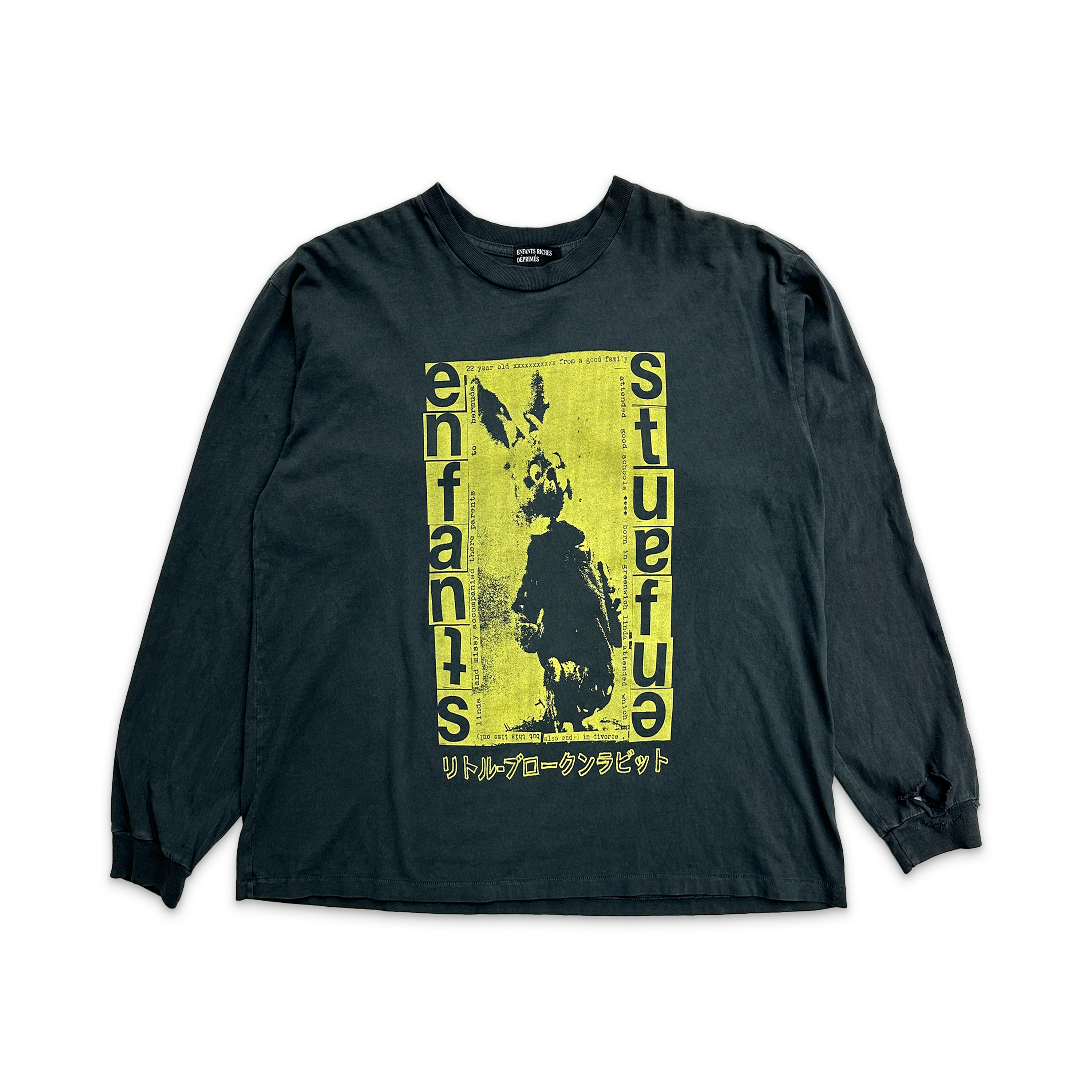 Enfants Riches Déprimes Bunny L/S Tee "Black/Yellow"