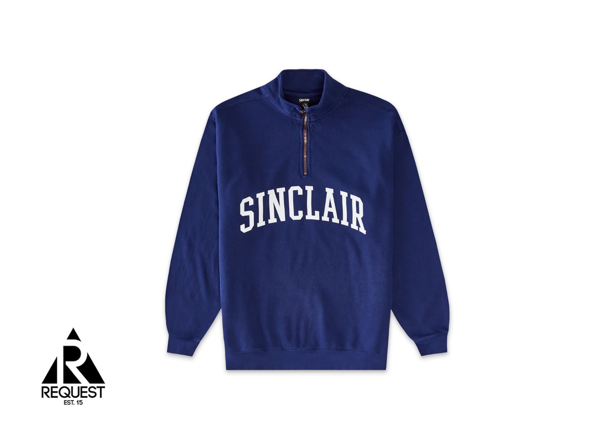 Sinclair Arch Logo Quarter Zip Jacket "Navy"